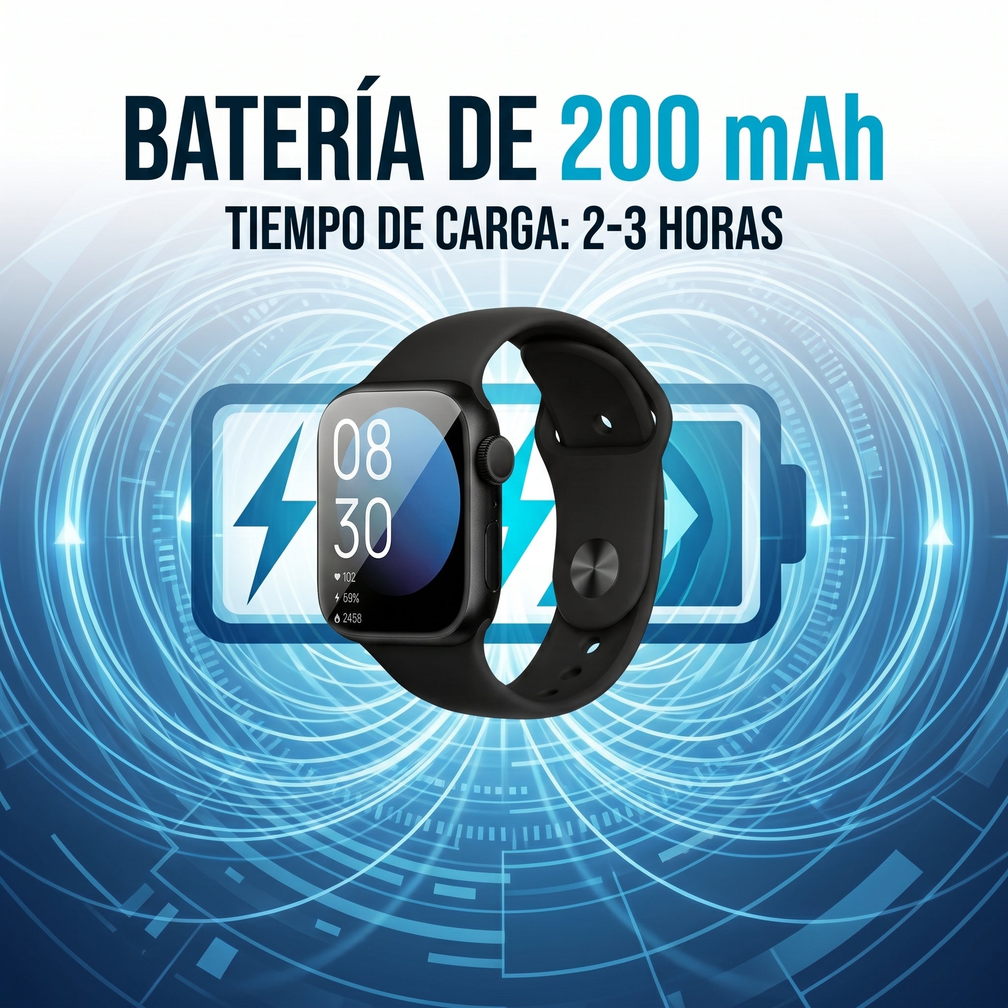 Smartwatch Reloj Inteligente Nebro WAT-101 Pantalla 2.01  Aleación Zinc Bluetooth