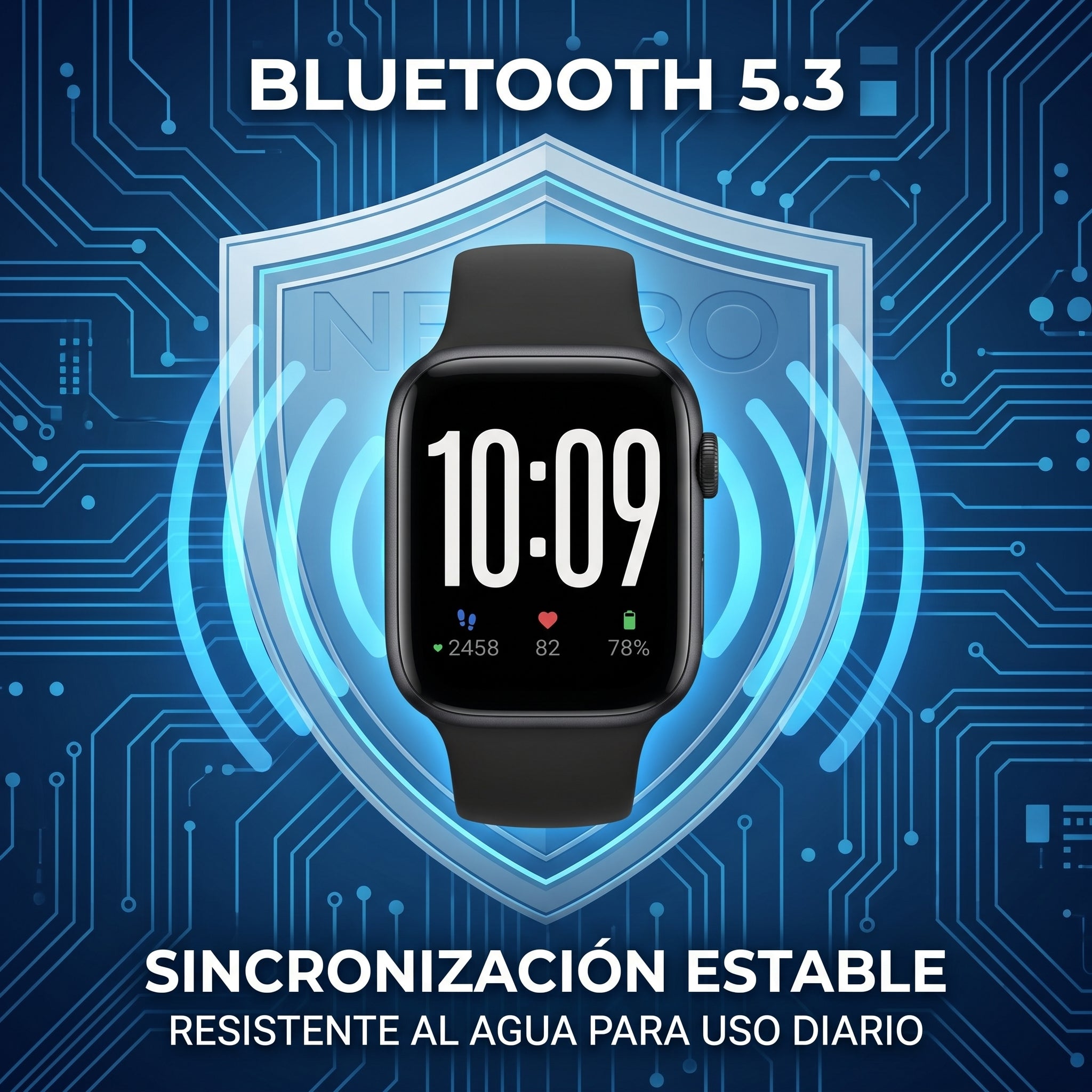 Smartwatch Reloj Inteligente Nebro WAT-101 Pantalla 2.01  Aleación Zinc Bluetooth