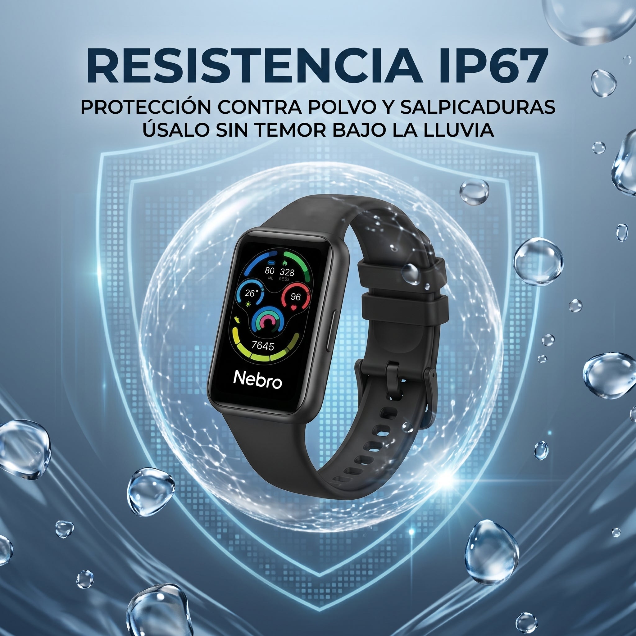 Smartwatch Reloj Inteligente Nebro WAT-102 Pantalla 1.47 IP67 Bluetooth