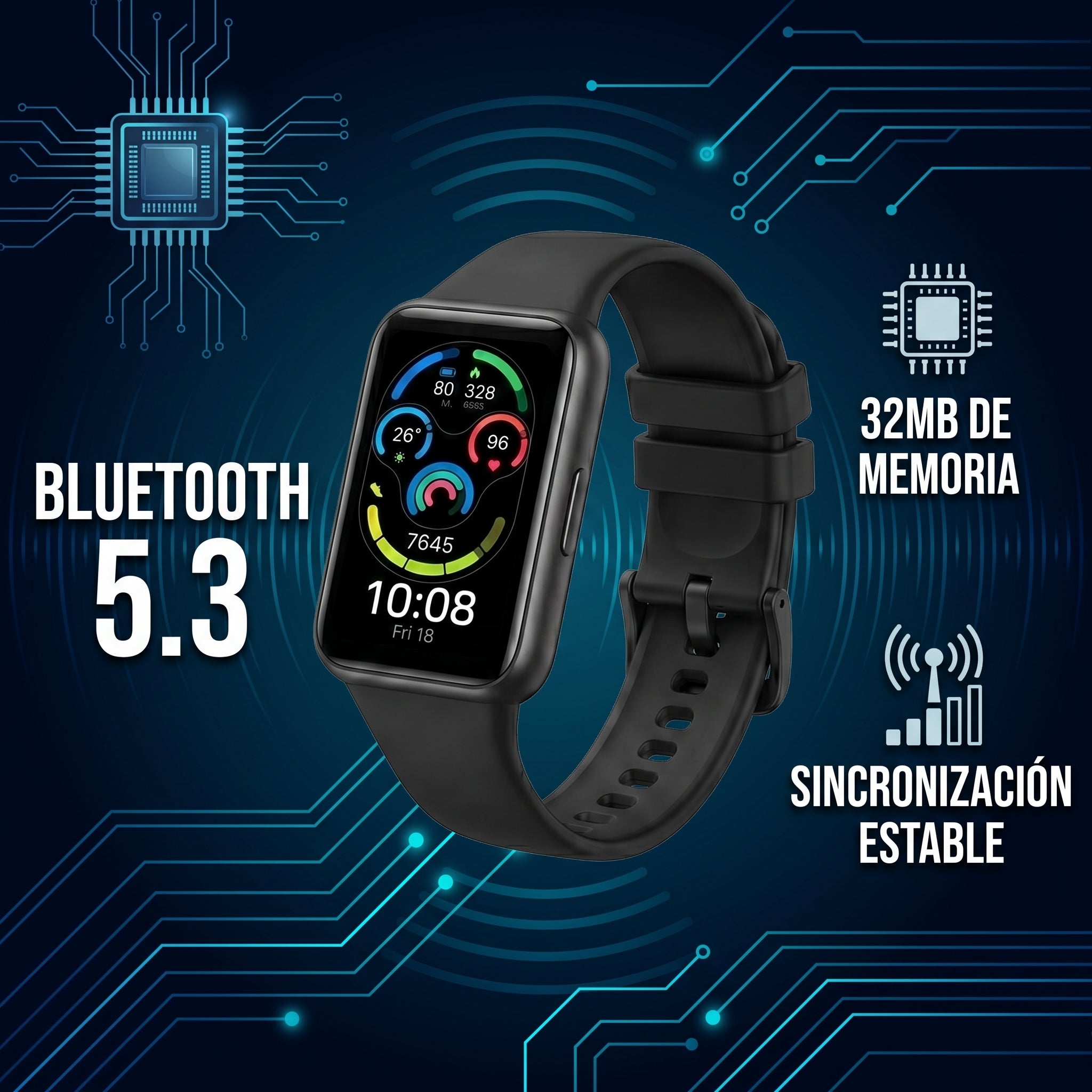 Smartwatch Reloj Inteligente Nebro WAT-102 Pantalla 1.47 IP67 Bluetooth