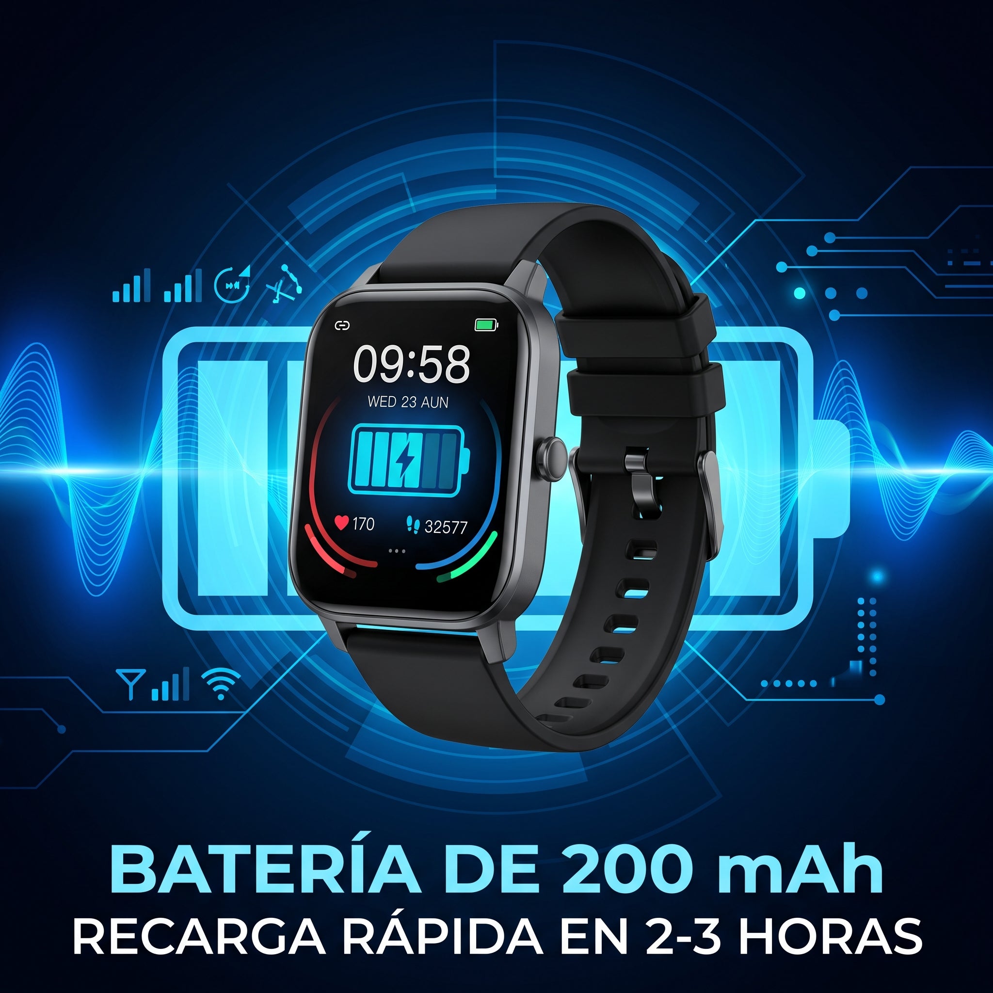 Smartwatch Reloj Inteligente Nebro WAT-102 Pantalla 1.47 IP67 Bluetooth