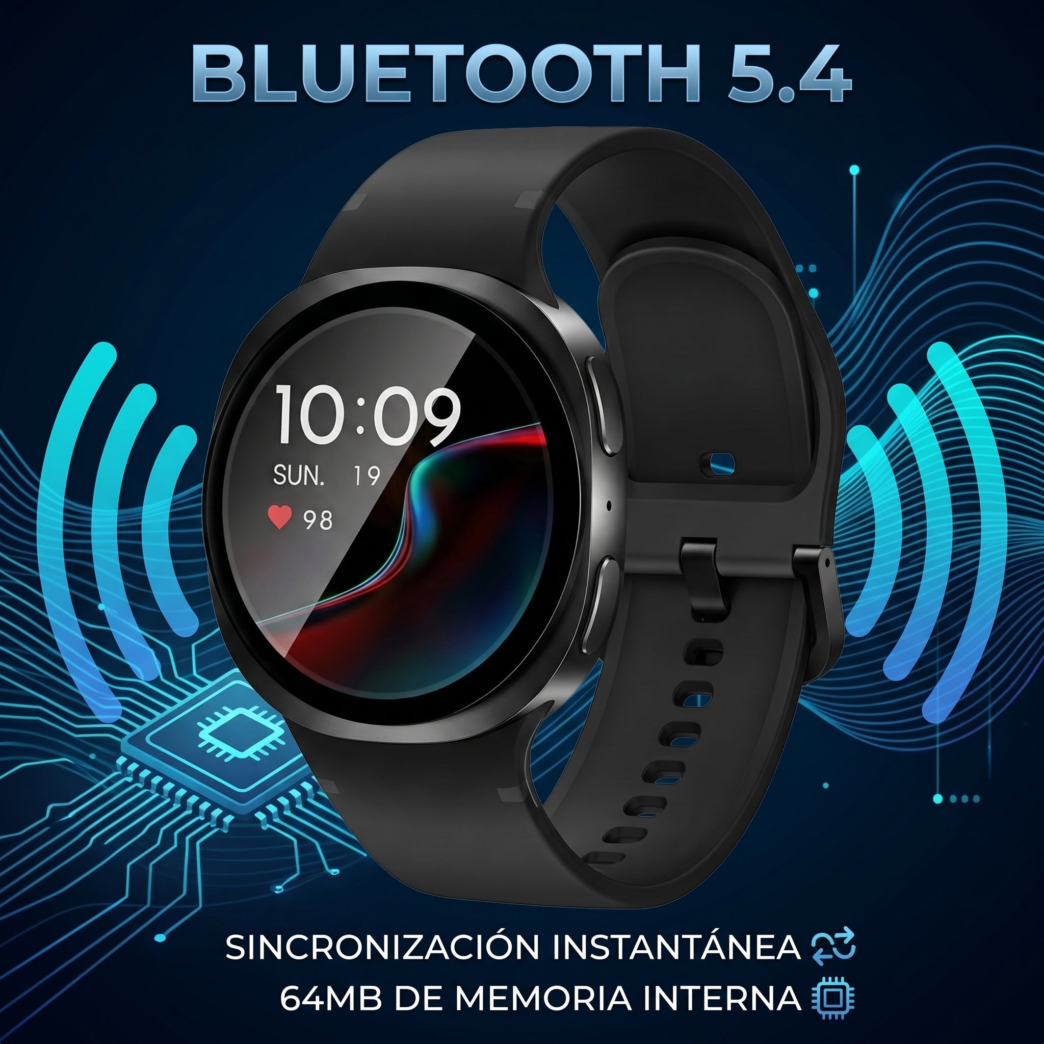 Smartwatch Reloj Inteligente Nebro WAT-104 Pantalla de 1.43 Aleación de Zinc Bluetooth