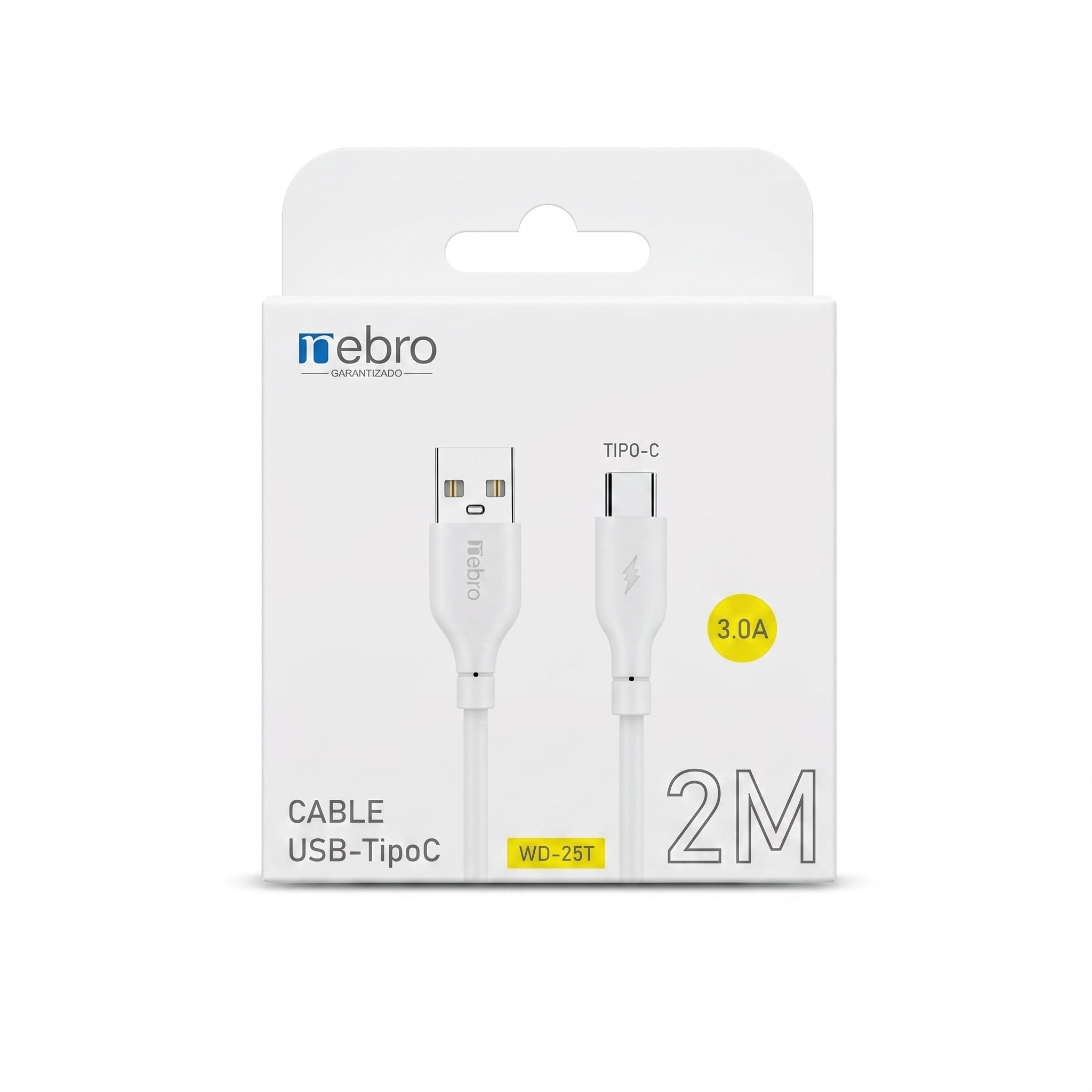 Cable Tipo-C Carga Rápida 3.0A Nebro WD-25T - 2 Metros