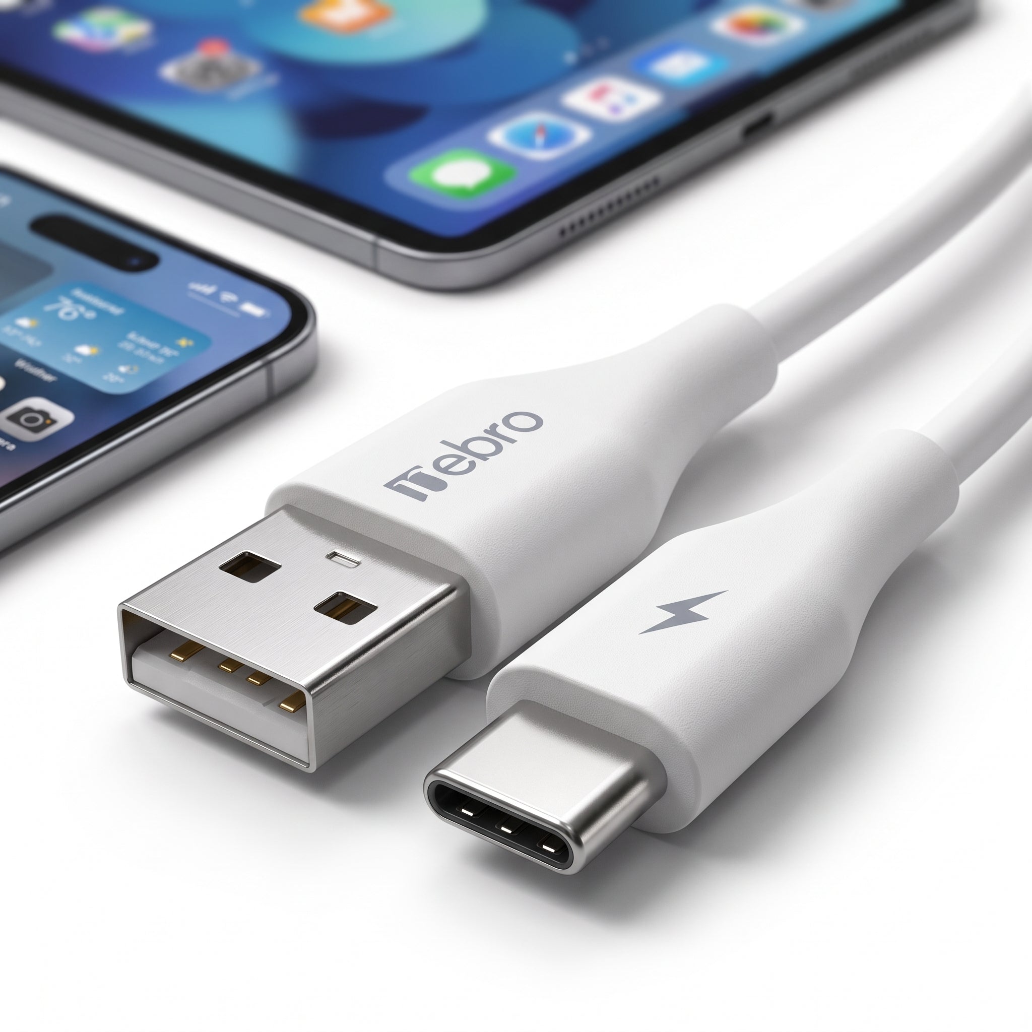 Cable Tipo-C Carga Rápida 3.0A Nebro WD-25T - 2 Metros