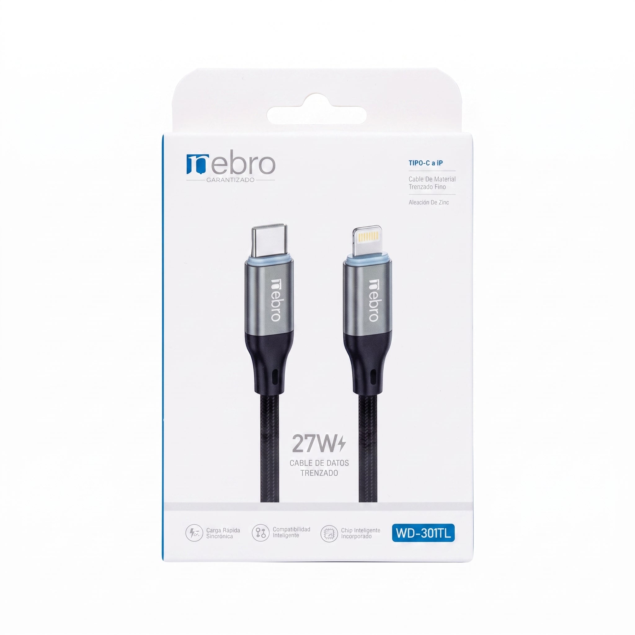 Cable Tipo-C a Lightning Trenzado Nebro WD-301TL