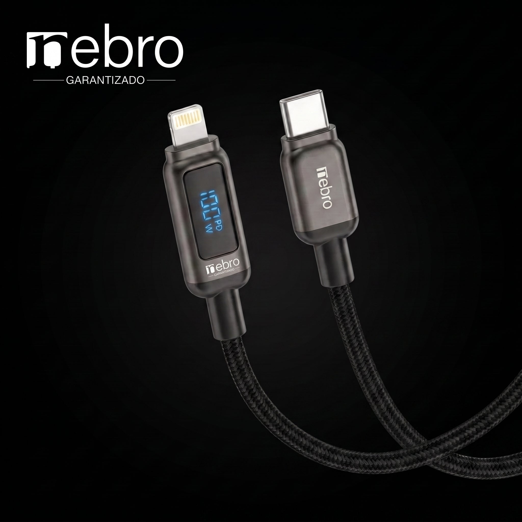 Cable USB-C a Lightning Trenzado Nebro WD-309TL 60W