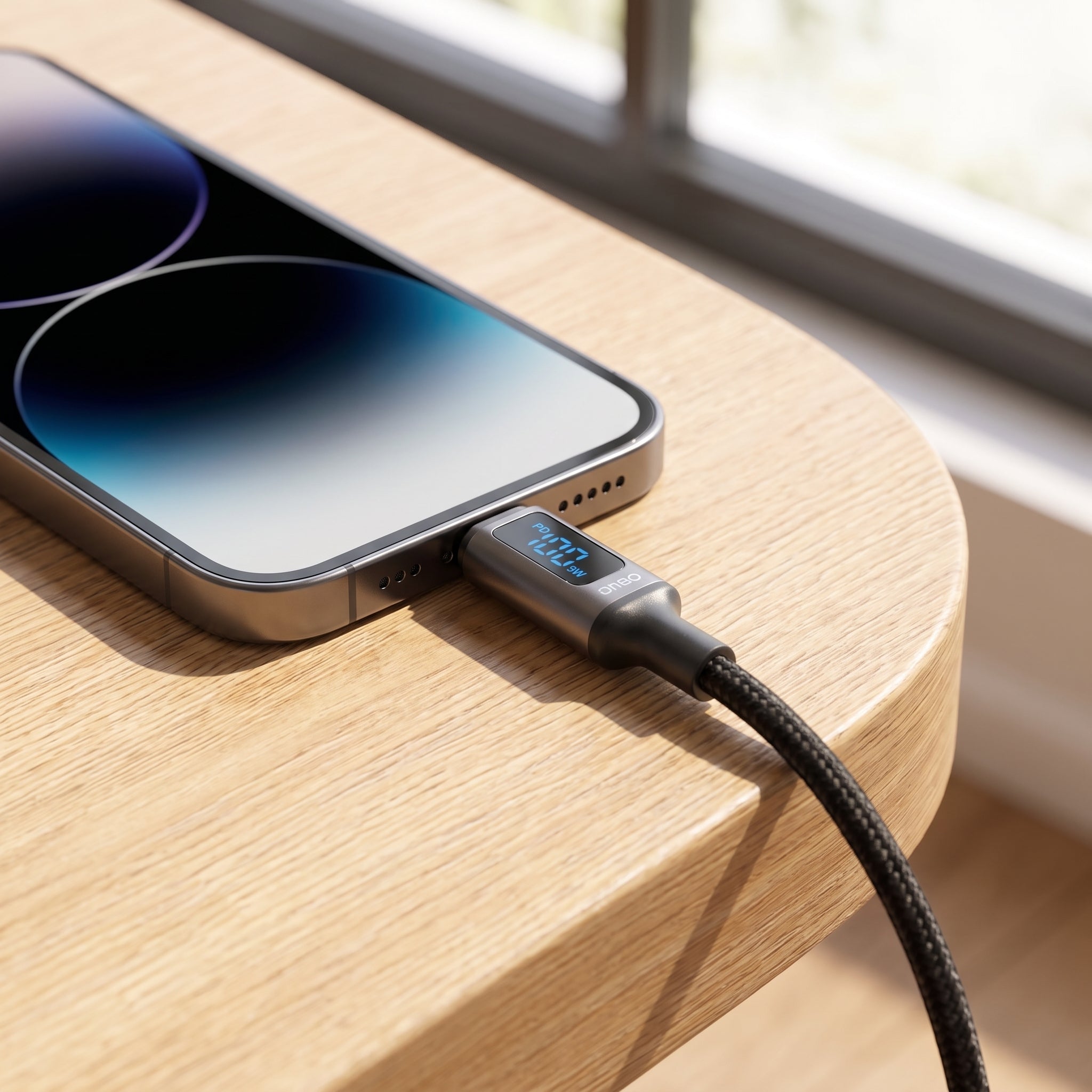 Cable USB-C a Lightning Trenzado Nebro WD-309TL 60W