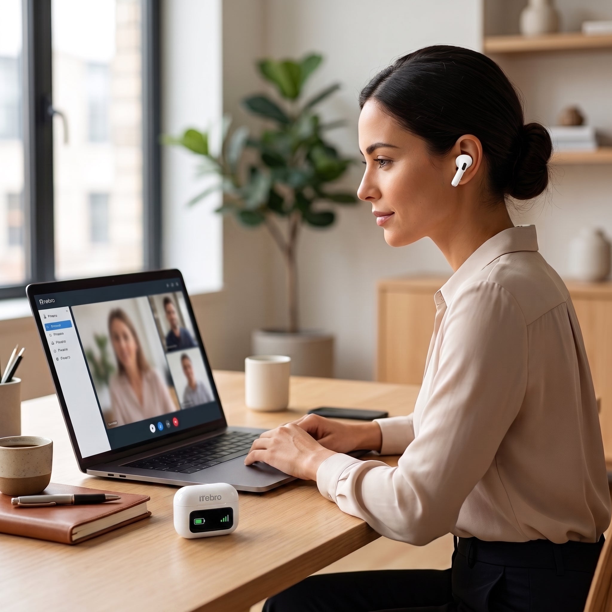 Audifonos Nebro WE-523 Estuche Pantalla Sonido HiFi Bluetooth 5.3