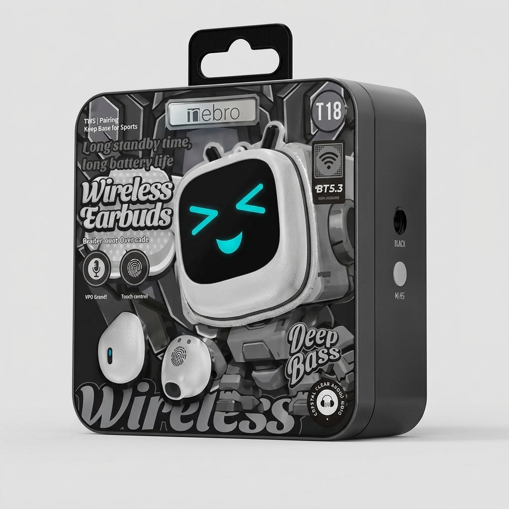 Audífonos True Wireless Nebro T18 30hrs Autonomia