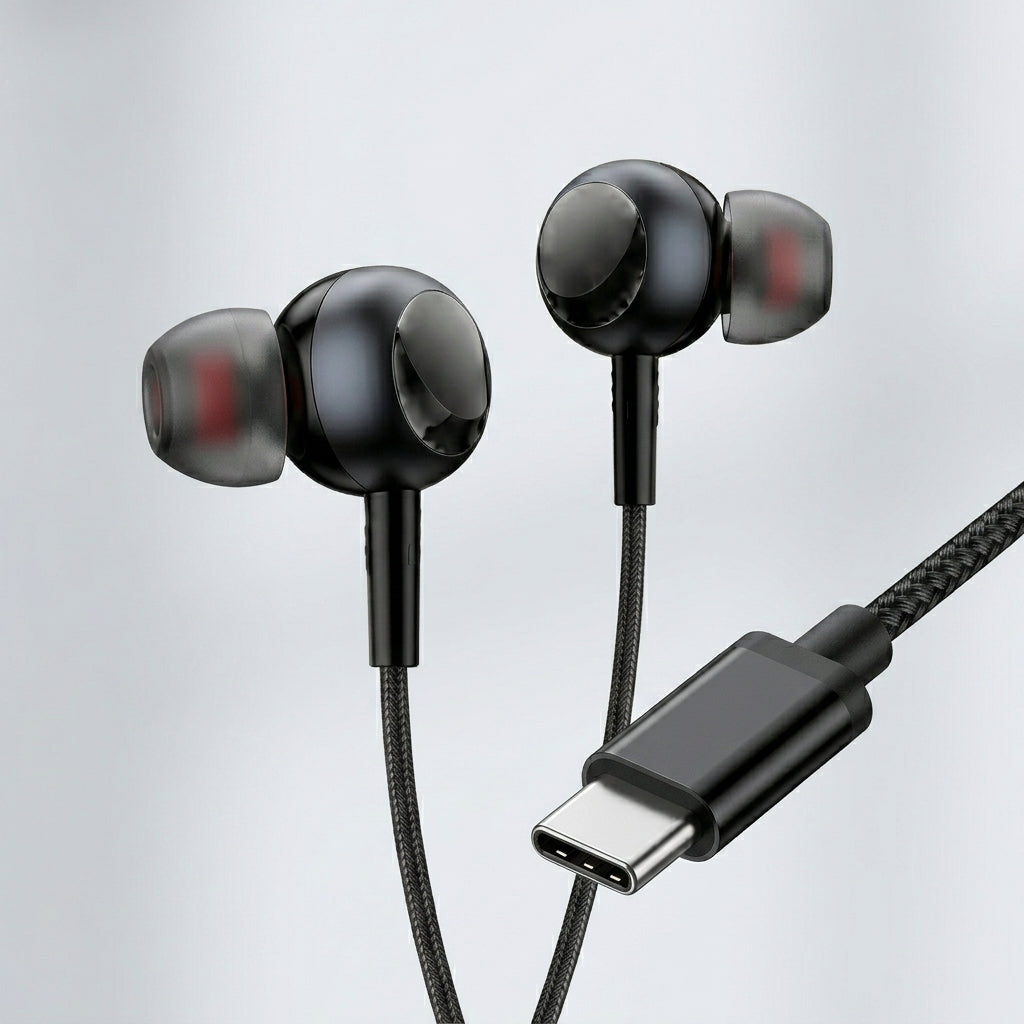 Audífonos Tipo-C Nebro WJ-009 Cable Trenzado