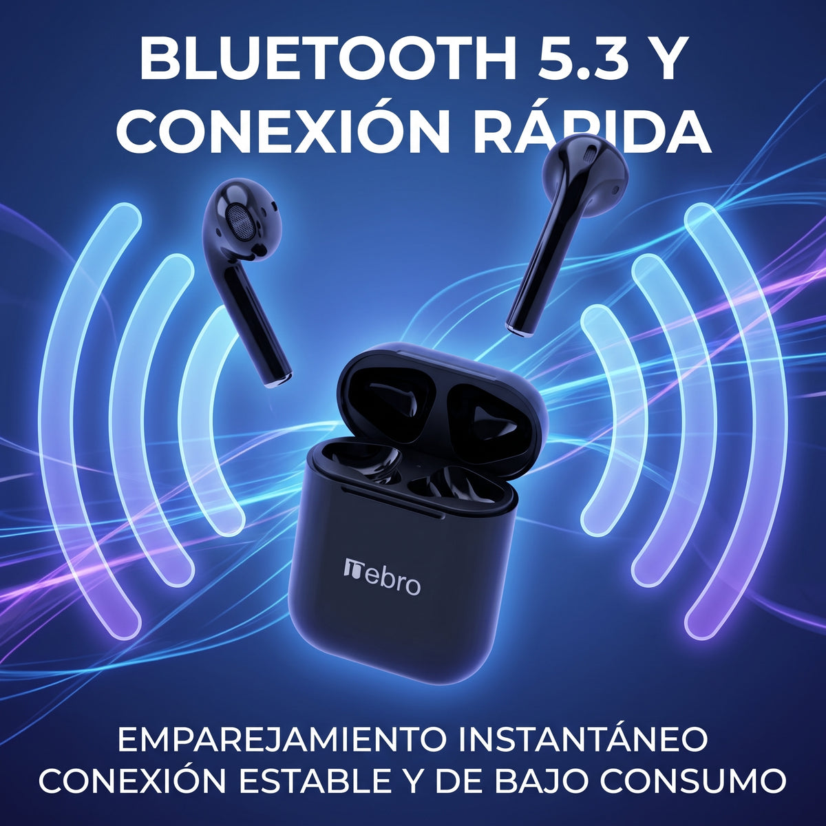 Audífonos Inalámbricos Nebro SE-1 Bluetooth 5.3 Ecualizador Sonido HiFi