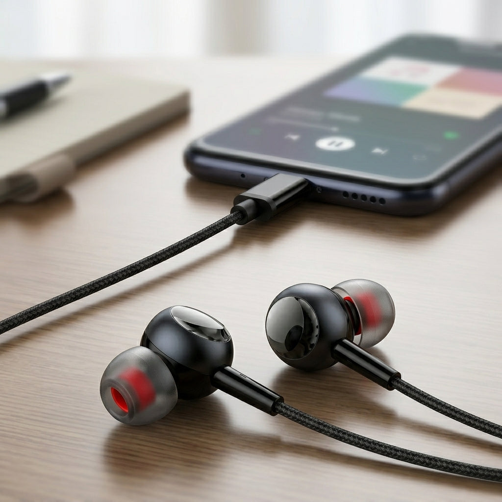 Audífonos Tipo-C Nebro WJ-009 Cable Trenzado