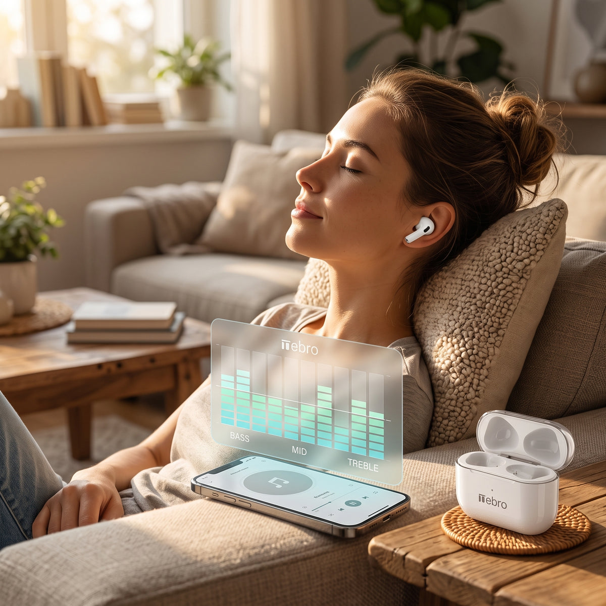 Audífonos Inalámbricos Nebro SE-1 Bluetooth 5.3 Ecualizador y Sonido HiFi
