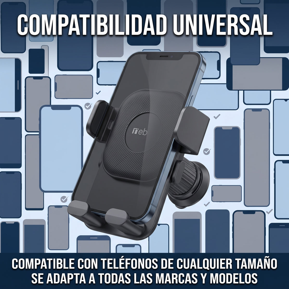 Soporte para Celular Nebro WAT-095 Giro de 360° Diseño Triangular Estable