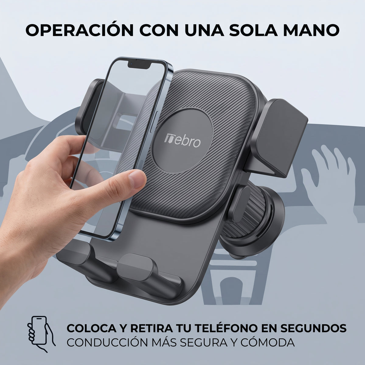 Soporte para Celular Nebro WAT-095 Giro de 360° Diseño Triangular Estable