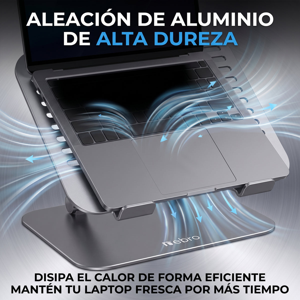 Soporte Refrigerante de Aleación Nebro WAT-098 Plegable y Silencioso para Laptop