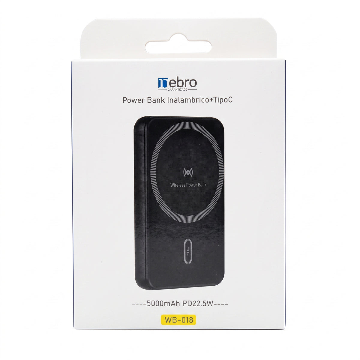 Power Bank Bateria Portátil NEBRO WB-018 5000mAh Carga Rápida PD 22.5W