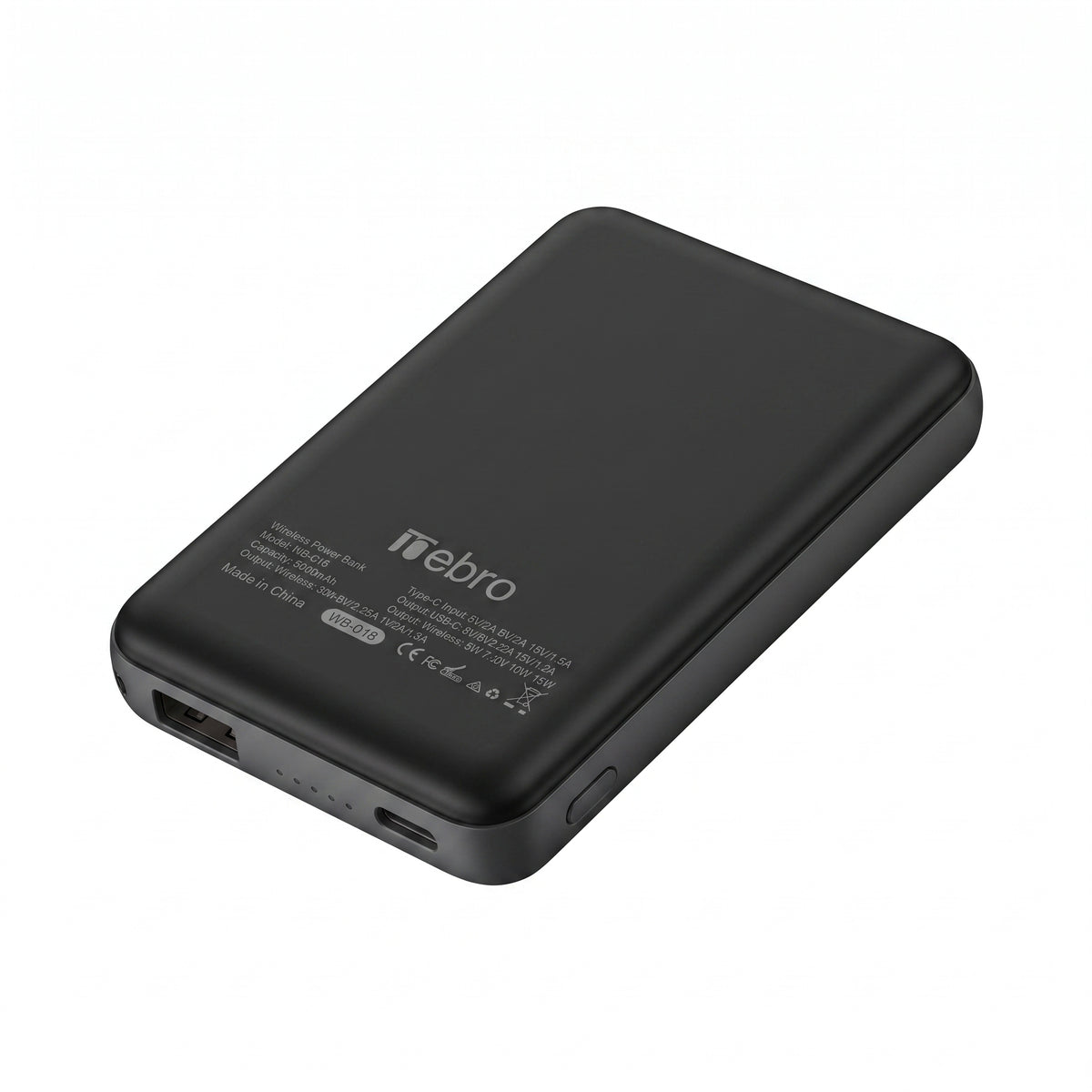 Power Bank Bateria Portátil NEBRO WB-018 5000mAh Carga Rápida PD 22.5W