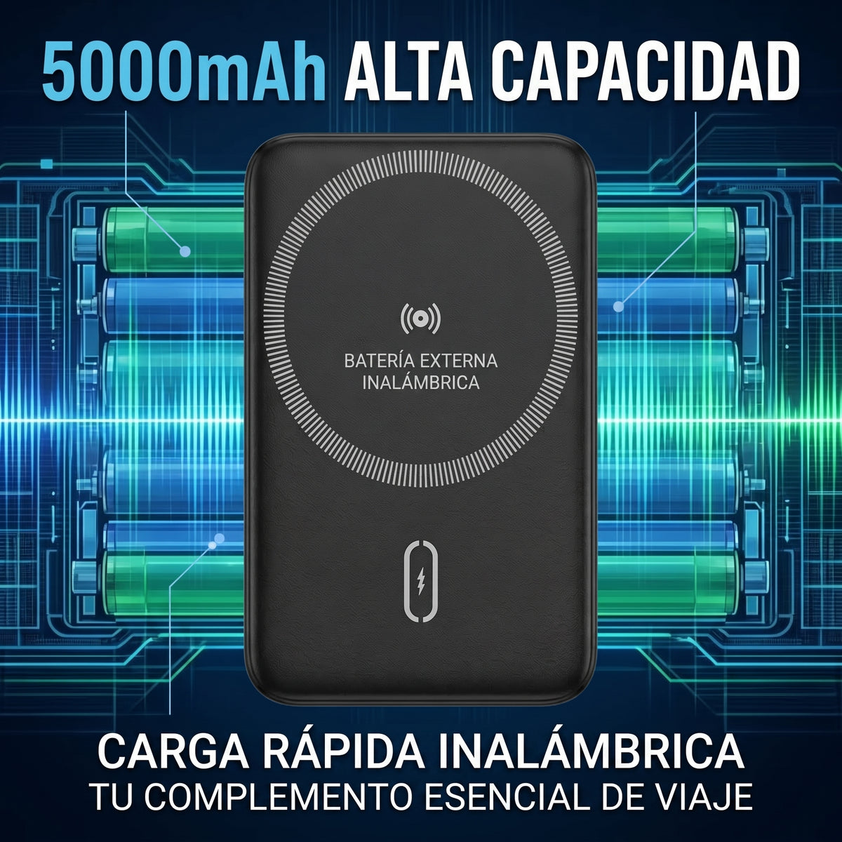 Power Bank Bateria Portátil NEBRO WB-018 5000mAh Carga Rápida PD 22.5W