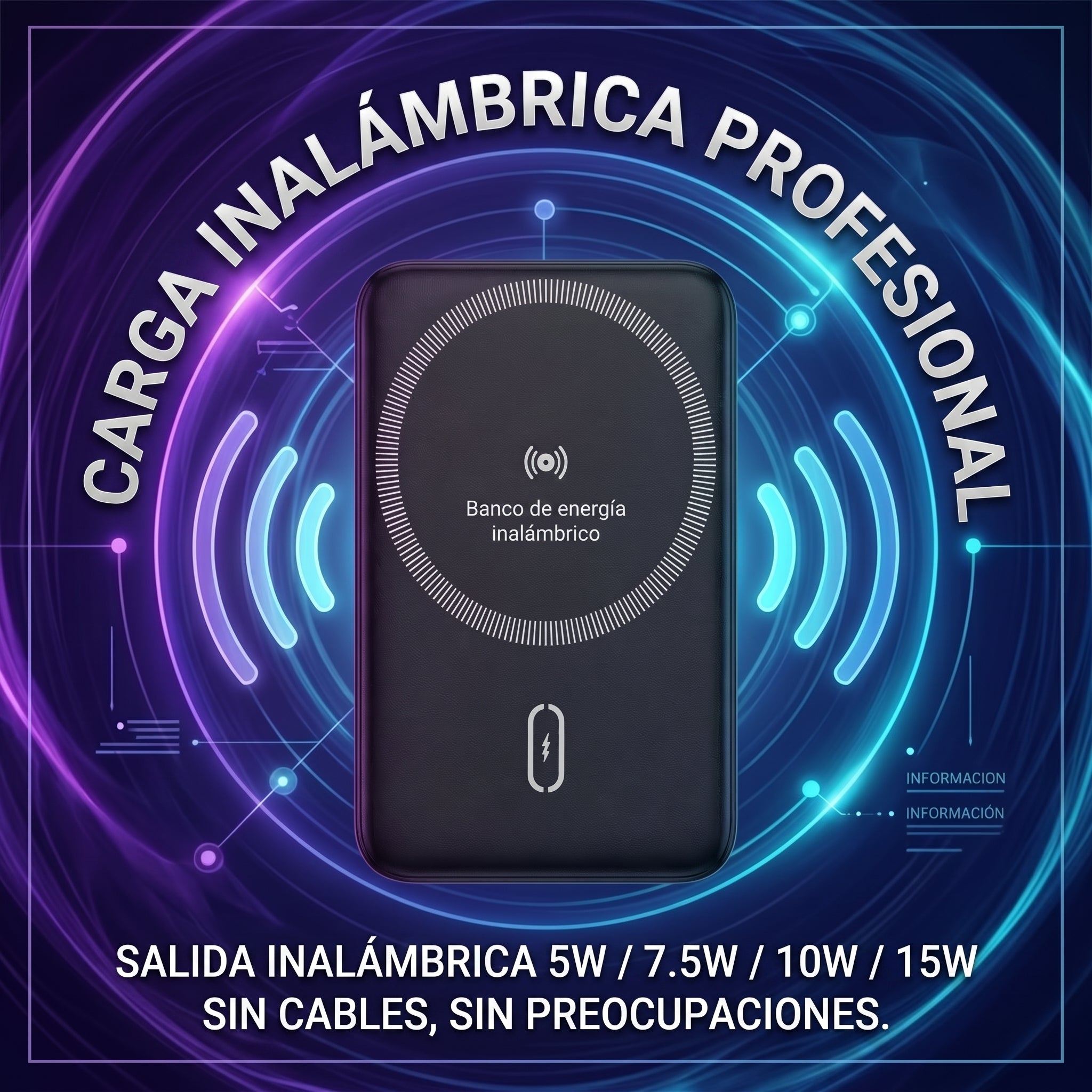 Power Bank Bateria Portátil NEBRO WB-018 5000mAh Carga Rápida PD 22.5W