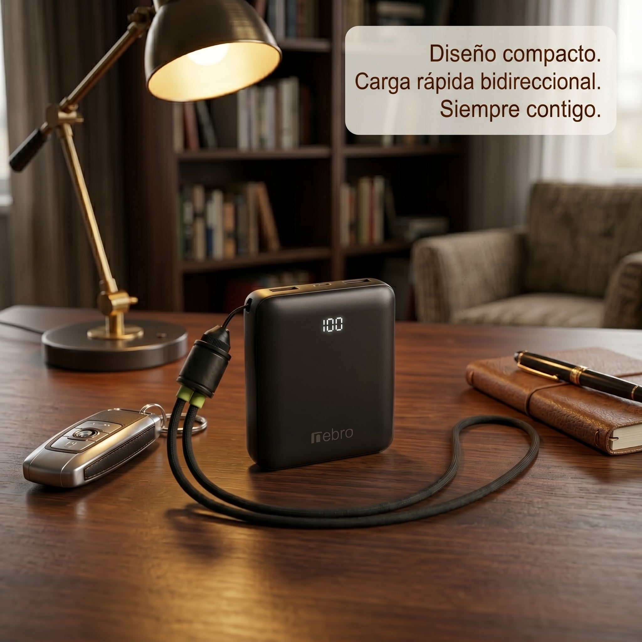 Power Bank Nebro WB-151 1000mAh 37Wh Puertos: Salida iP / USB-C