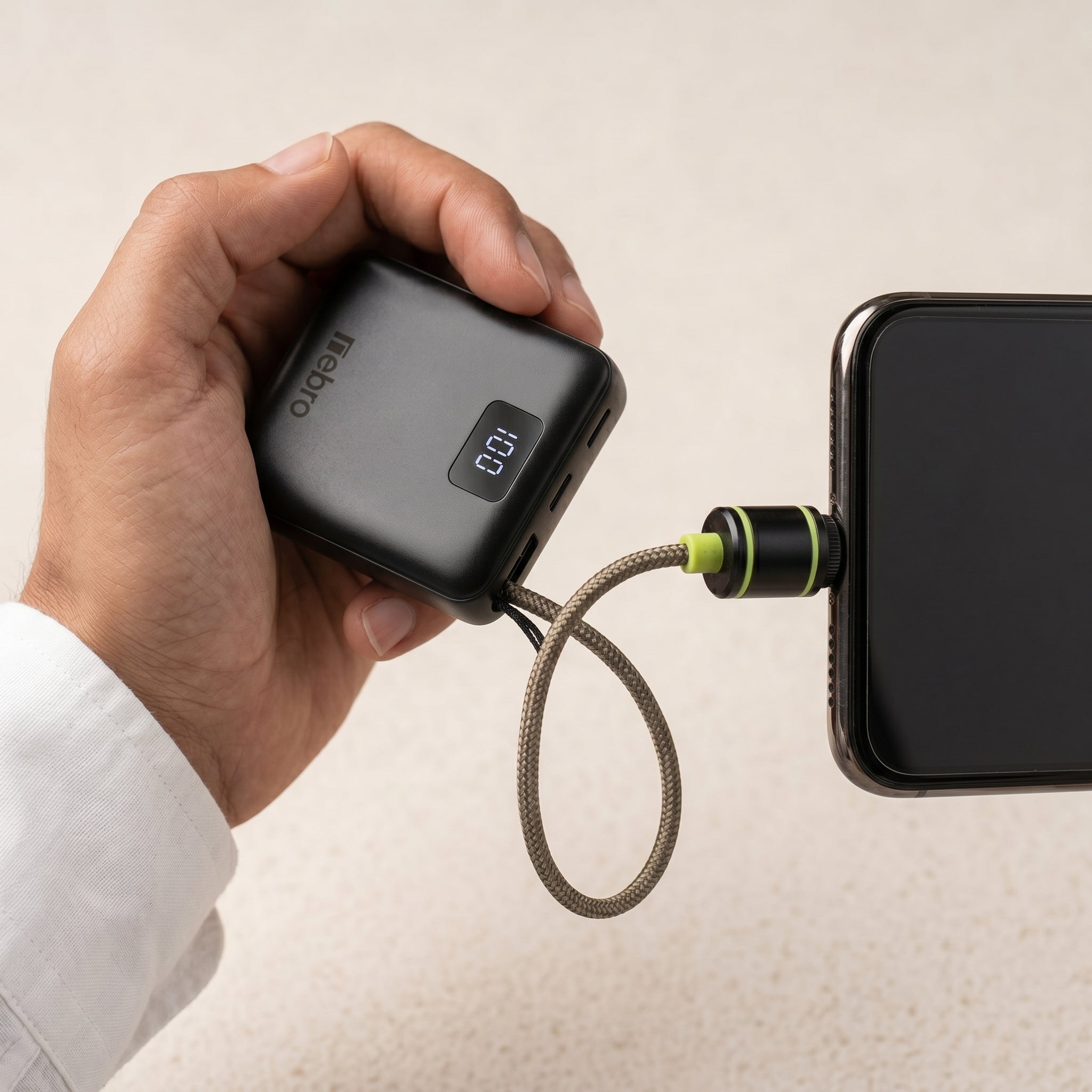 Power Bank Nebro WB-151 1000mAh 37Wh Puertos: Salida iP / USB-C