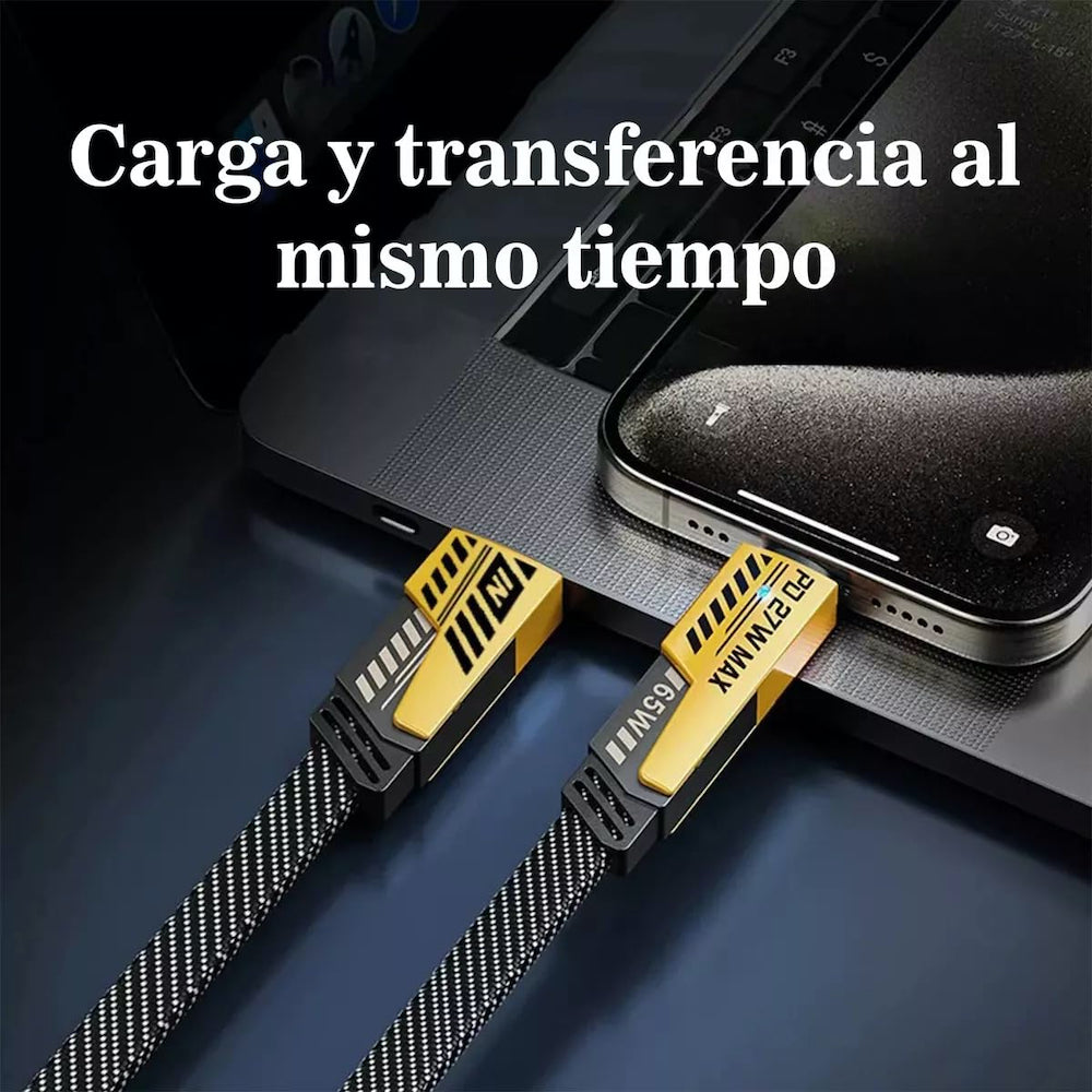 Cable Tipo C USB IP 65w Carga Rápida 4 EN 1 1m Nebro WD-038