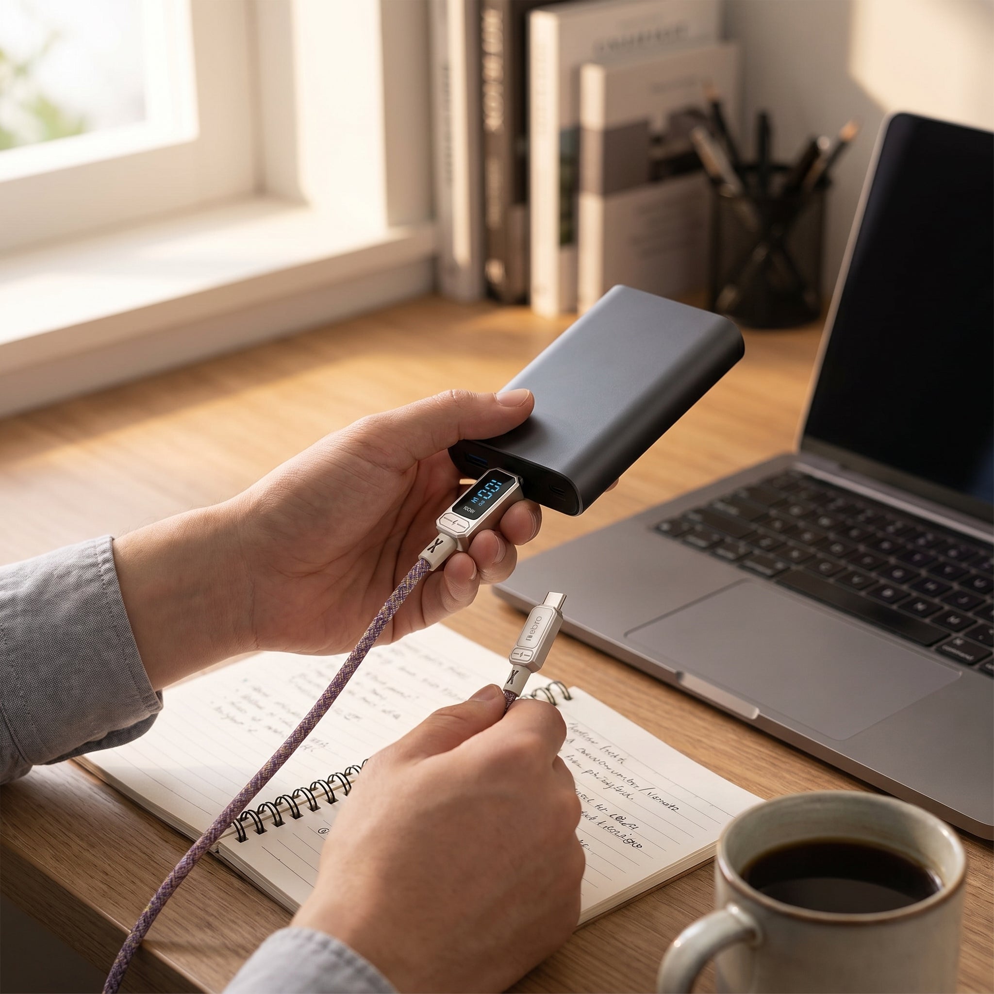 Cable USB Tipo C NEBRO WD-306TT 100W Carga Rápida PD