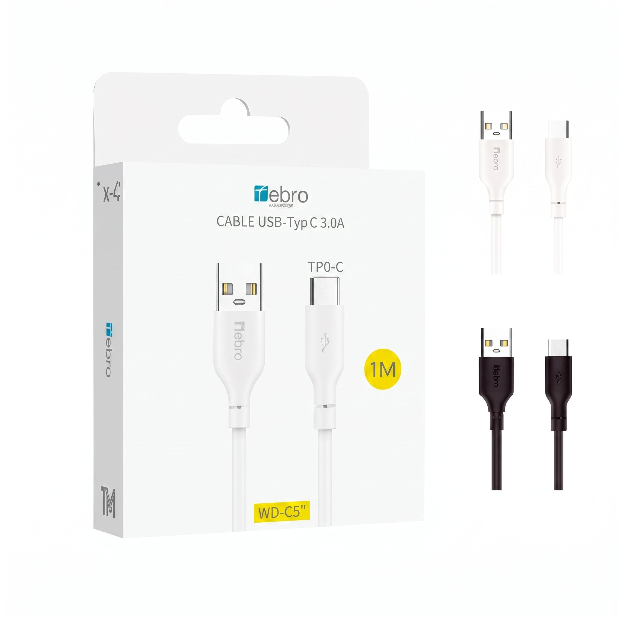 Cable USB-A a USB-C Nebro WD-05T: Carga 30W