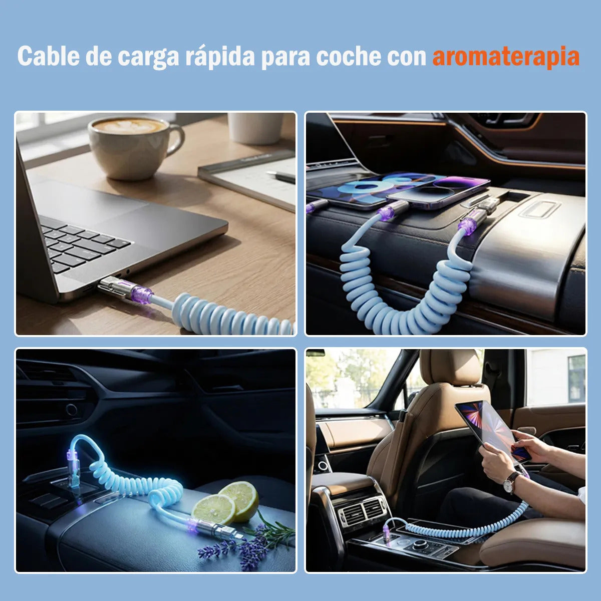 Cable 4 en 1 NEBRO WD317 27W Carga Rápida PD USB-C Lightning Micro USB