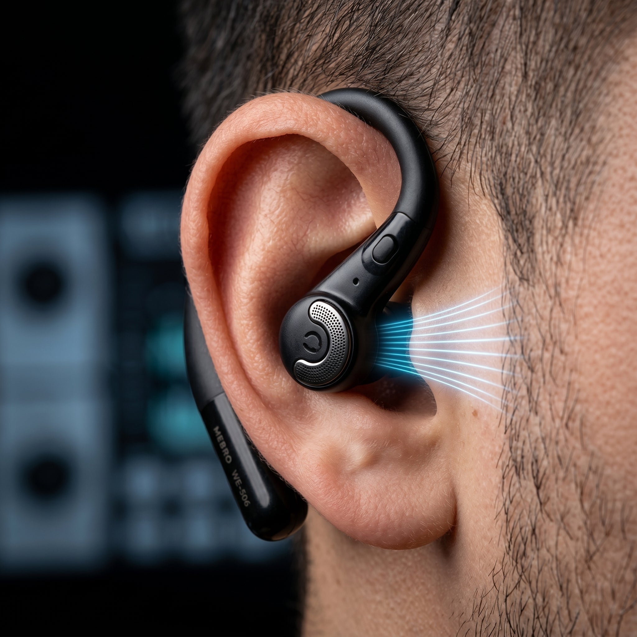 Audífonos Bluetooth OWS NEBRO WE506 Clip Oreja Sonido Direccional Estuche 400mAh