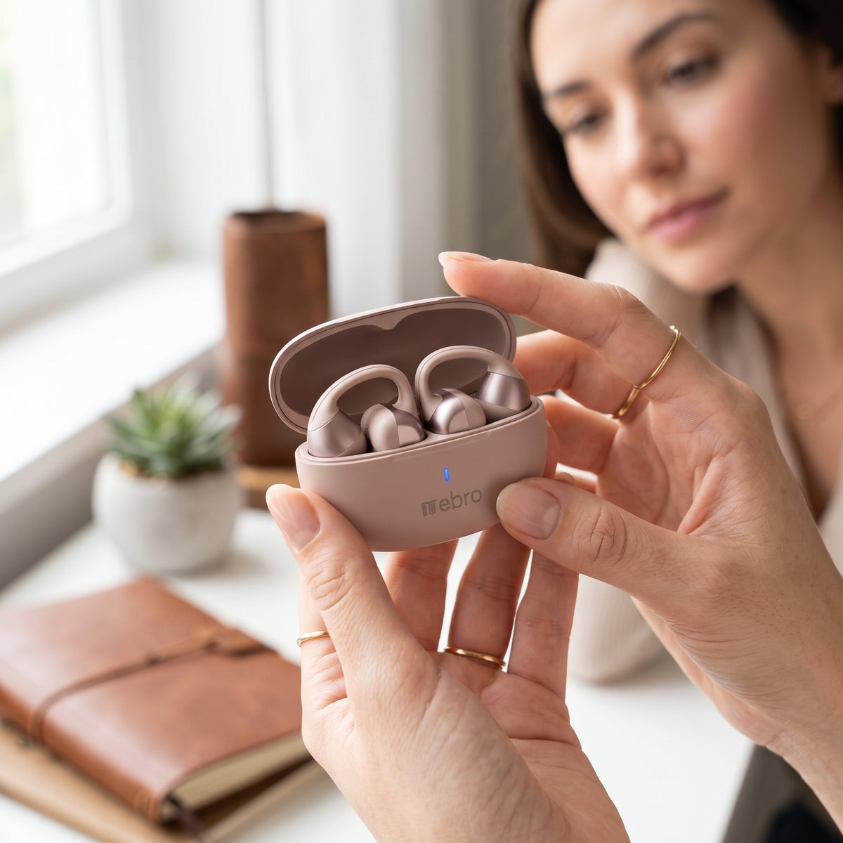 Audífonos Inalámbricos Nebro WE-522 Open Ear Bluetooth 5.4 Sonido HiFi