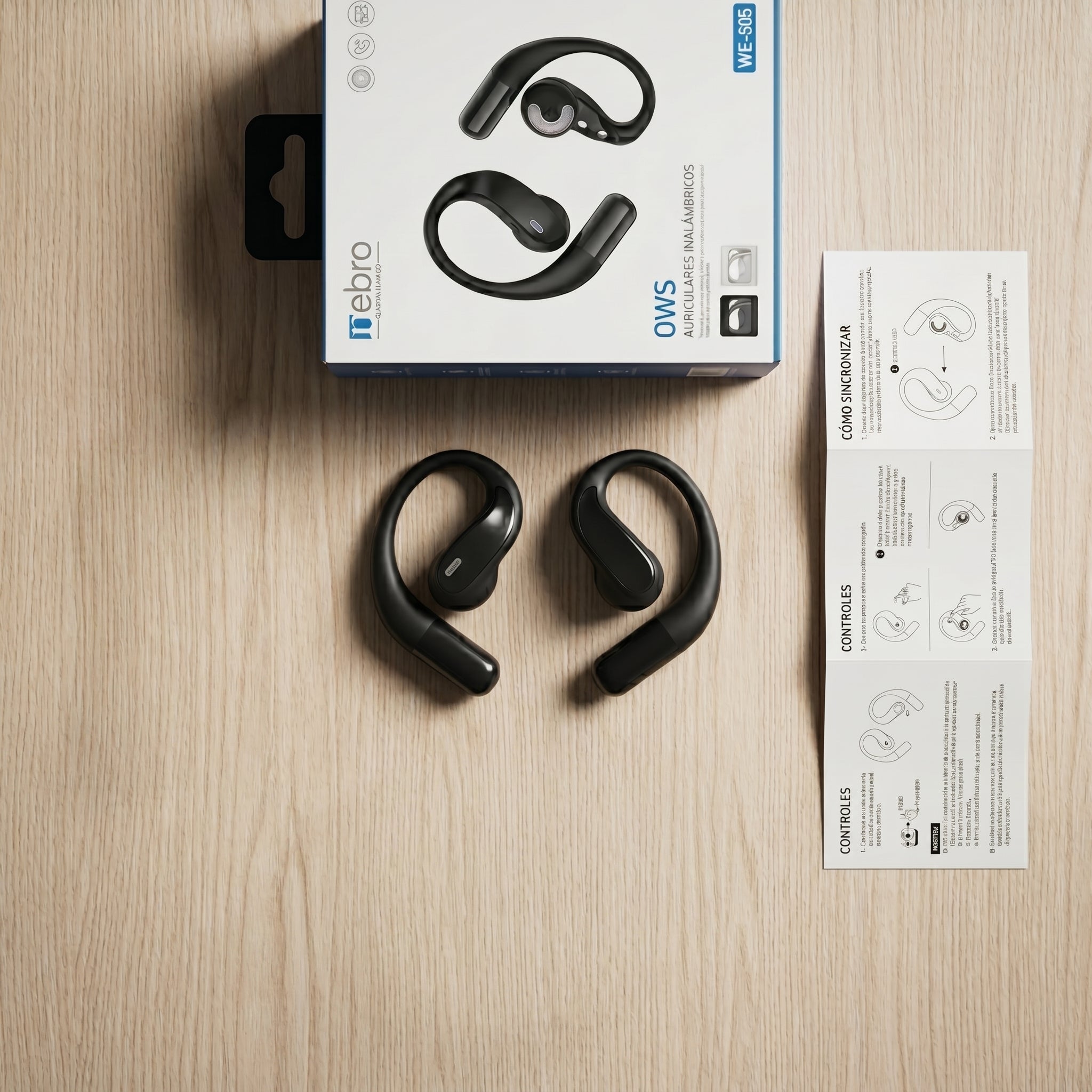 Audífonos Bluetooth OWS NEBRO WE505 Silicona Reducción Ruido Bluetooth 54
