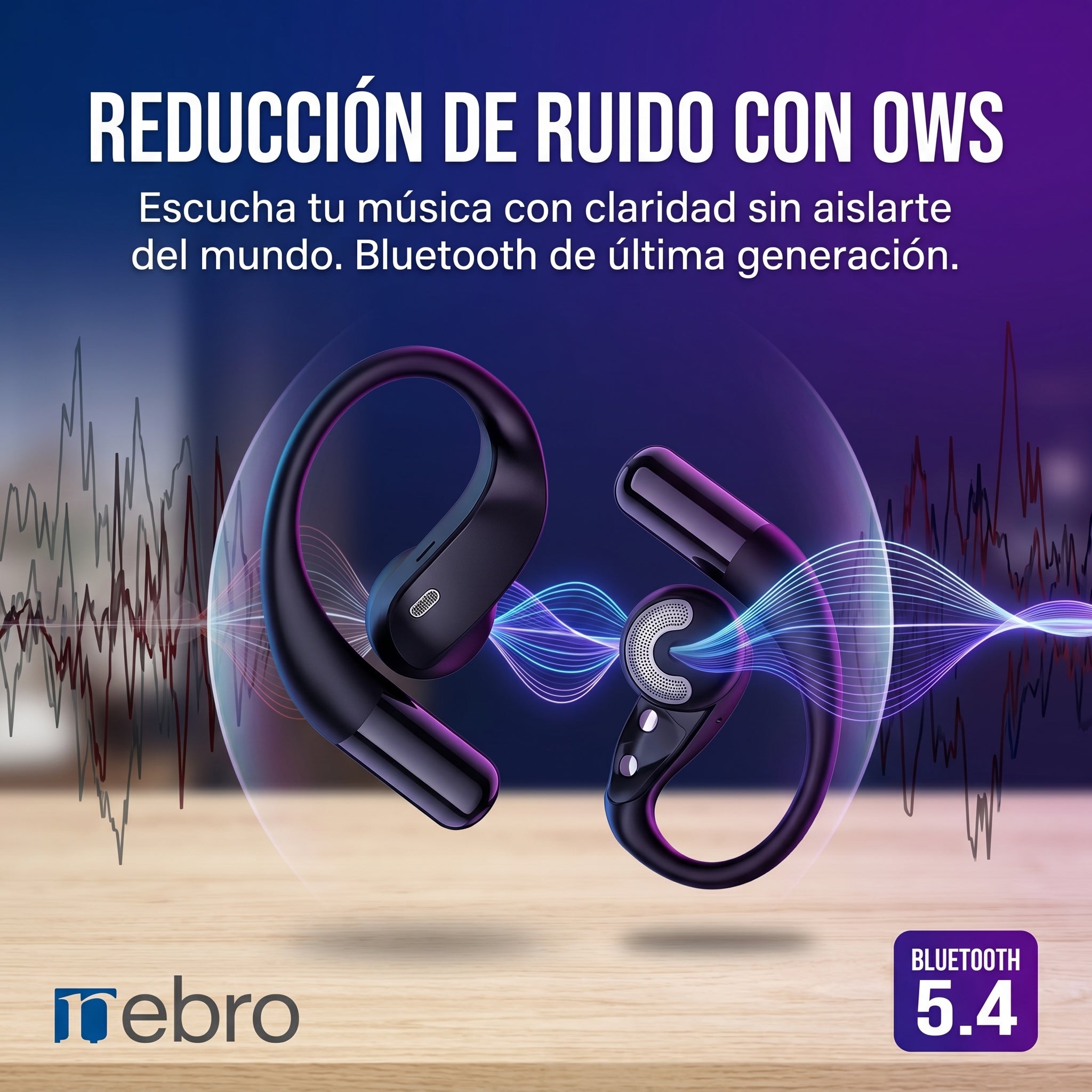 Audífonos Bluetooth OWS NEBRO WE505 Silicona Reducción Ruido Bluetooth 54
