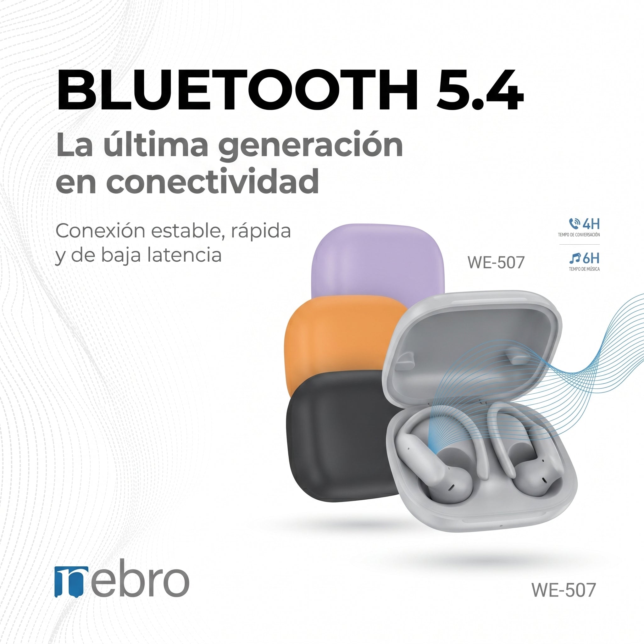Audífonos Bluetooth NEBRO WE507 Bluetooth 54