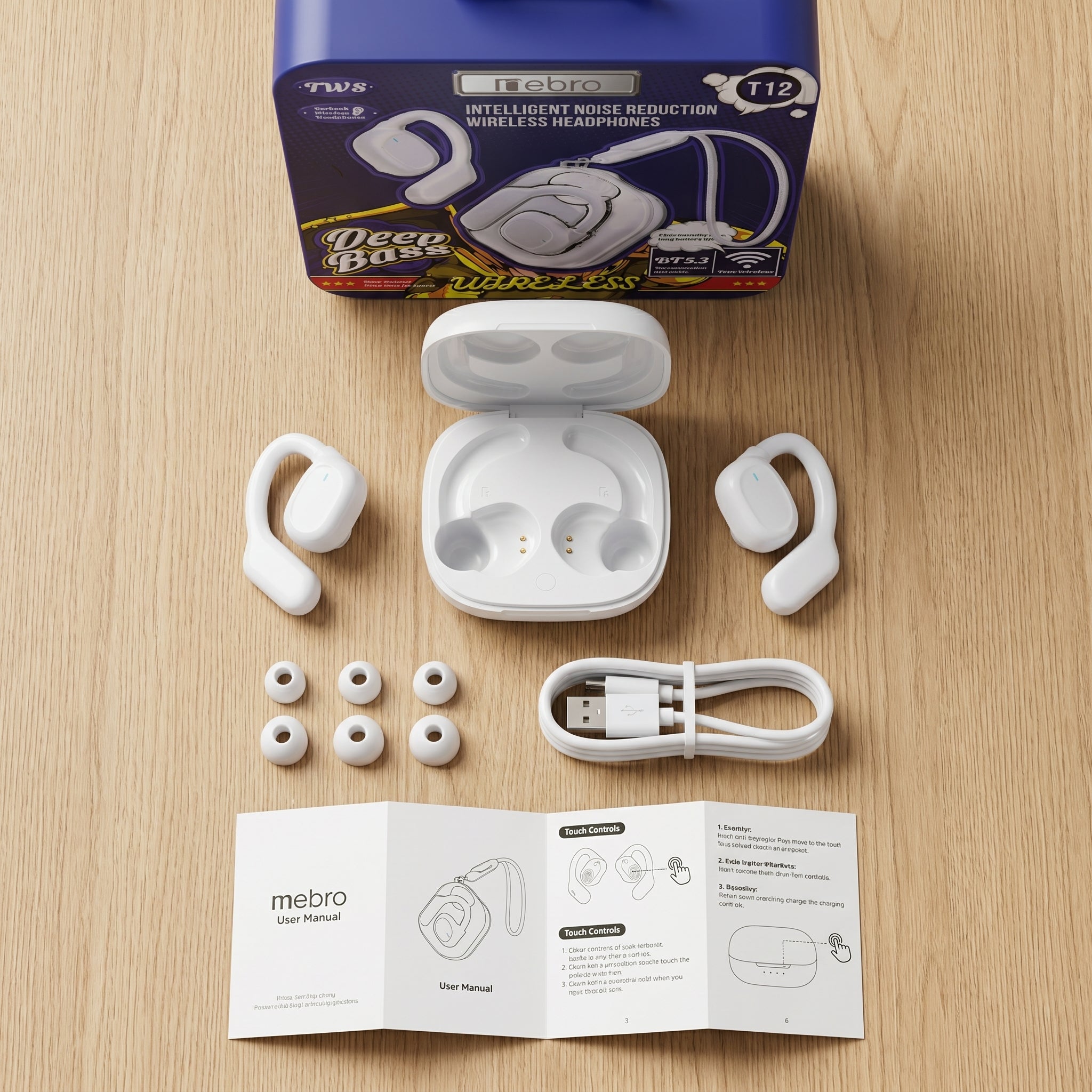 Audífonos Bluetooth TWS NEBRO WET12 Bluetooth 53 Cancelación Ruido