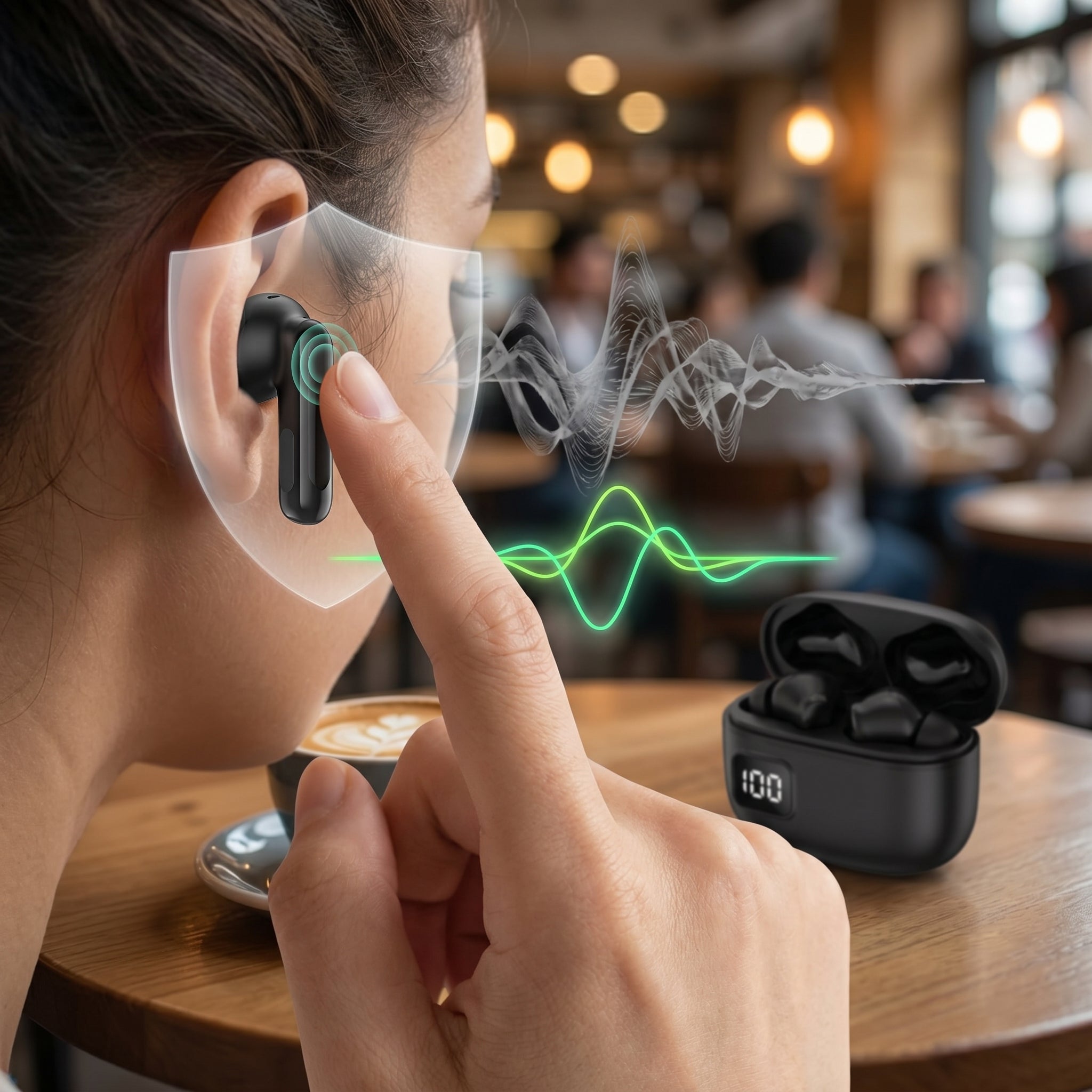 Audífonos Bluetooth TWS NEBRO WET25S Bluetooth 53 Cancelación Ruido