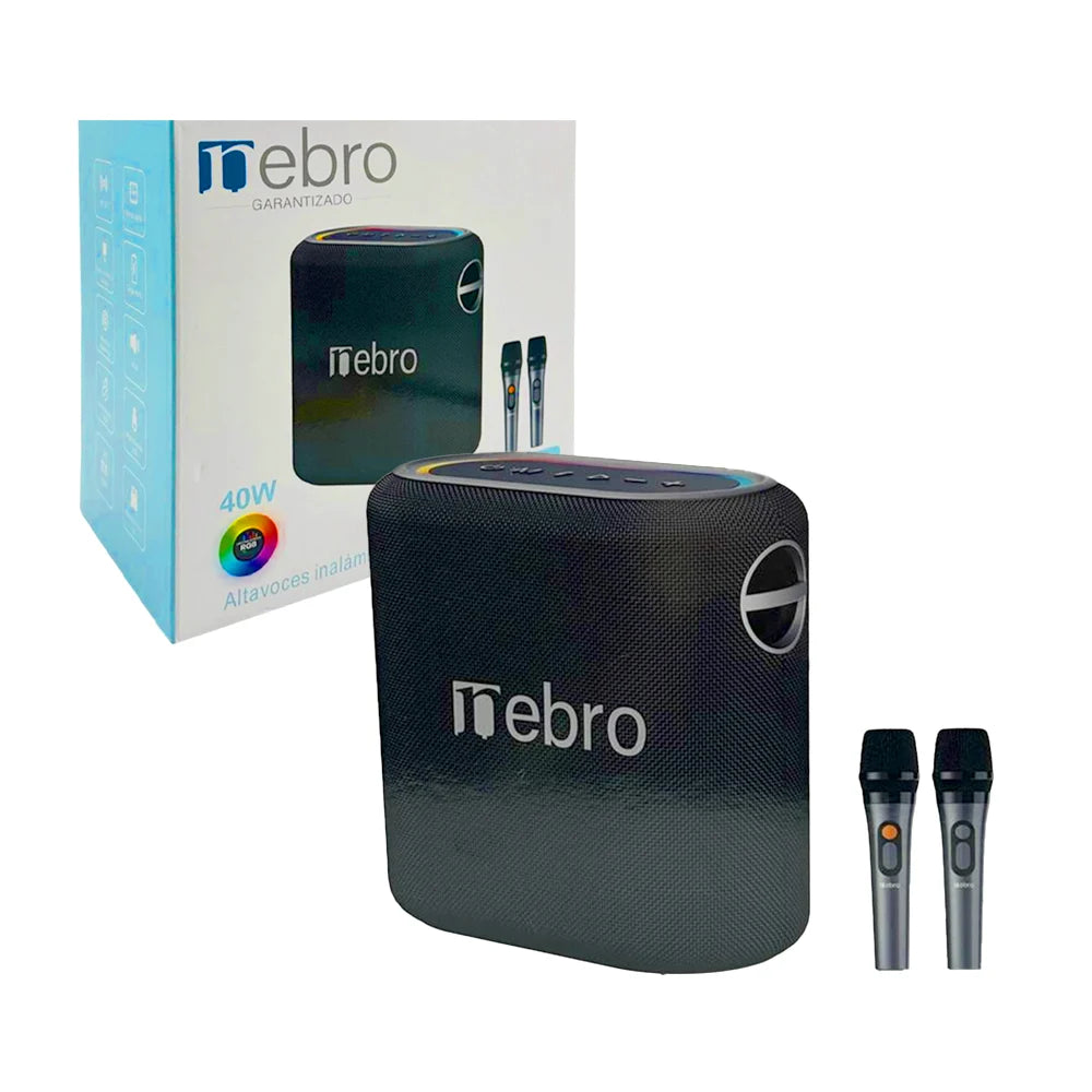 Bocina Bluetooth TWS NEBRO WG080 Bluetooth 50 40W Carga Rápida