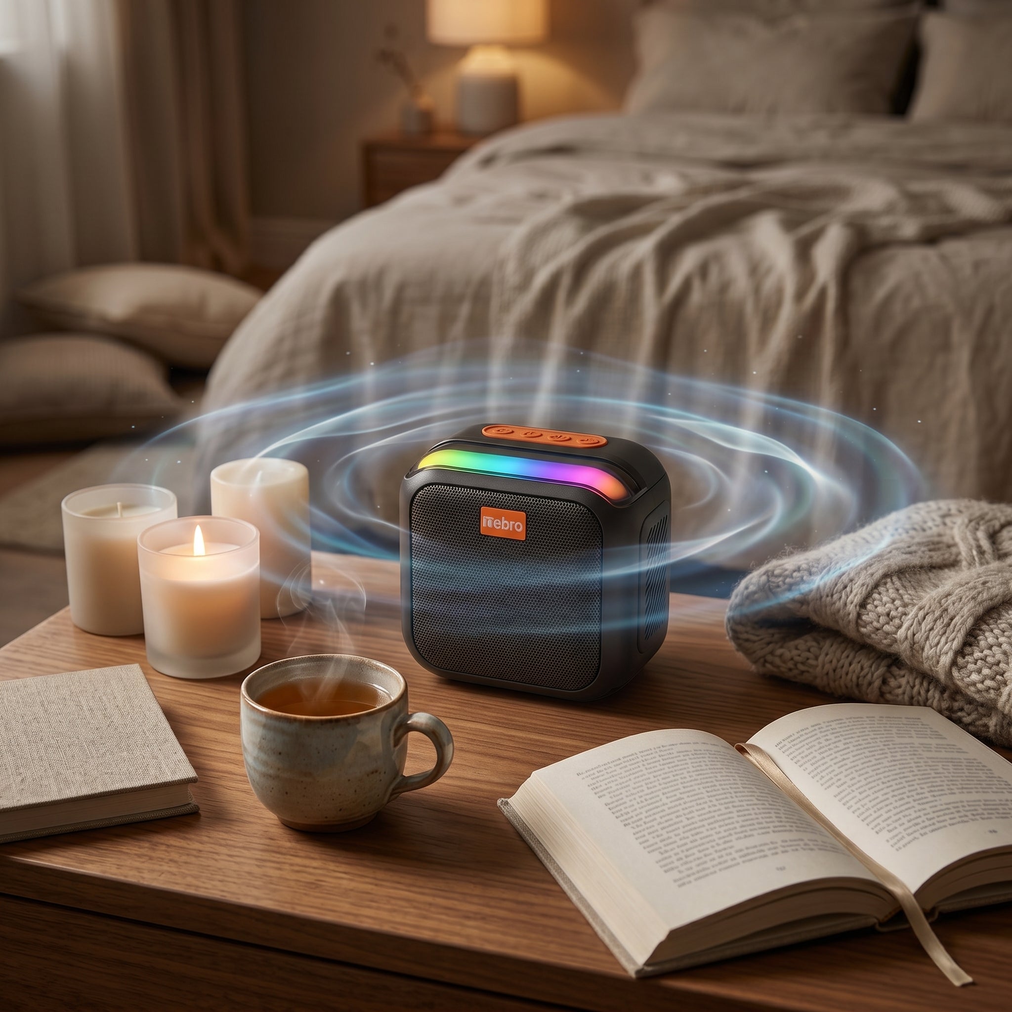 Bocina Inalámbrica Nebro WG-185 Bluetooth 5.3 Sonido Envolvente 360° 8W