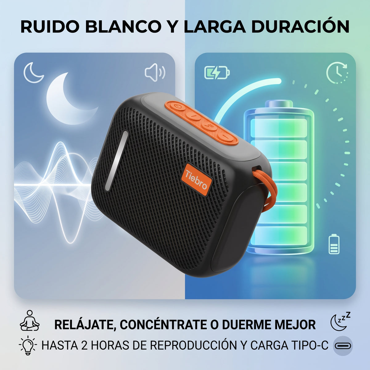 Bocina Inalámbrica Nebro WG-186 8W Bluetooth 5.3 Sonido Envolvente 360°
