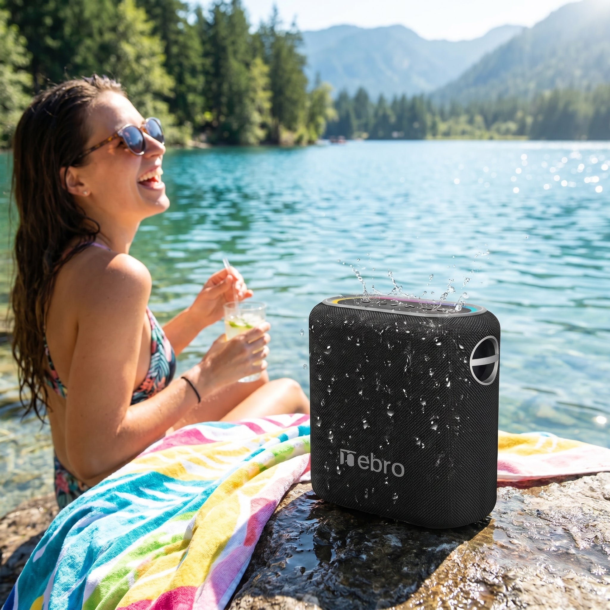 Bocina Bluetooth TWS NEBRO WG080S Bluetooth 53 40W IPX5