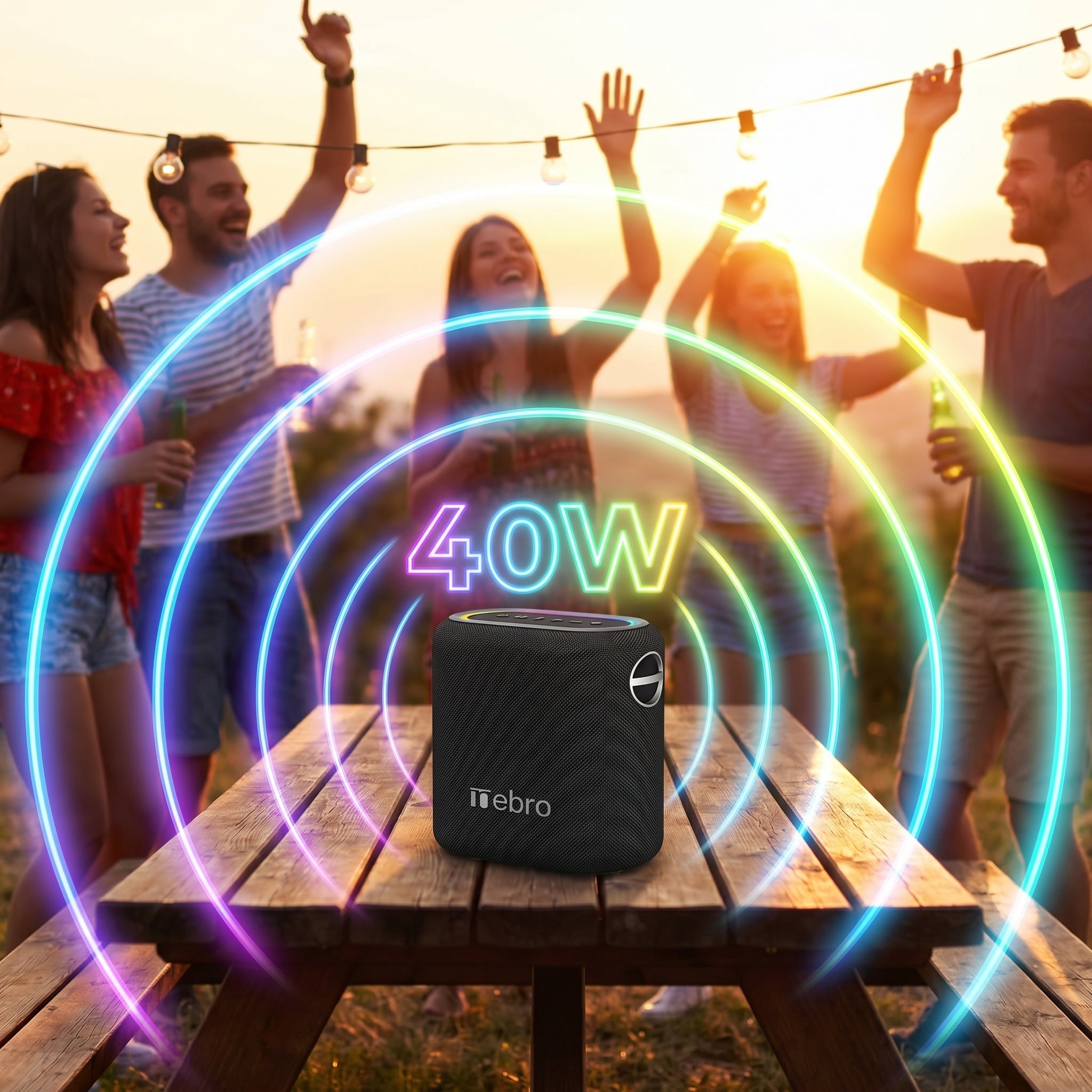 Bocina Bluetooth TWS NEBRO WG080S Bluetooth 53 40W IPX5