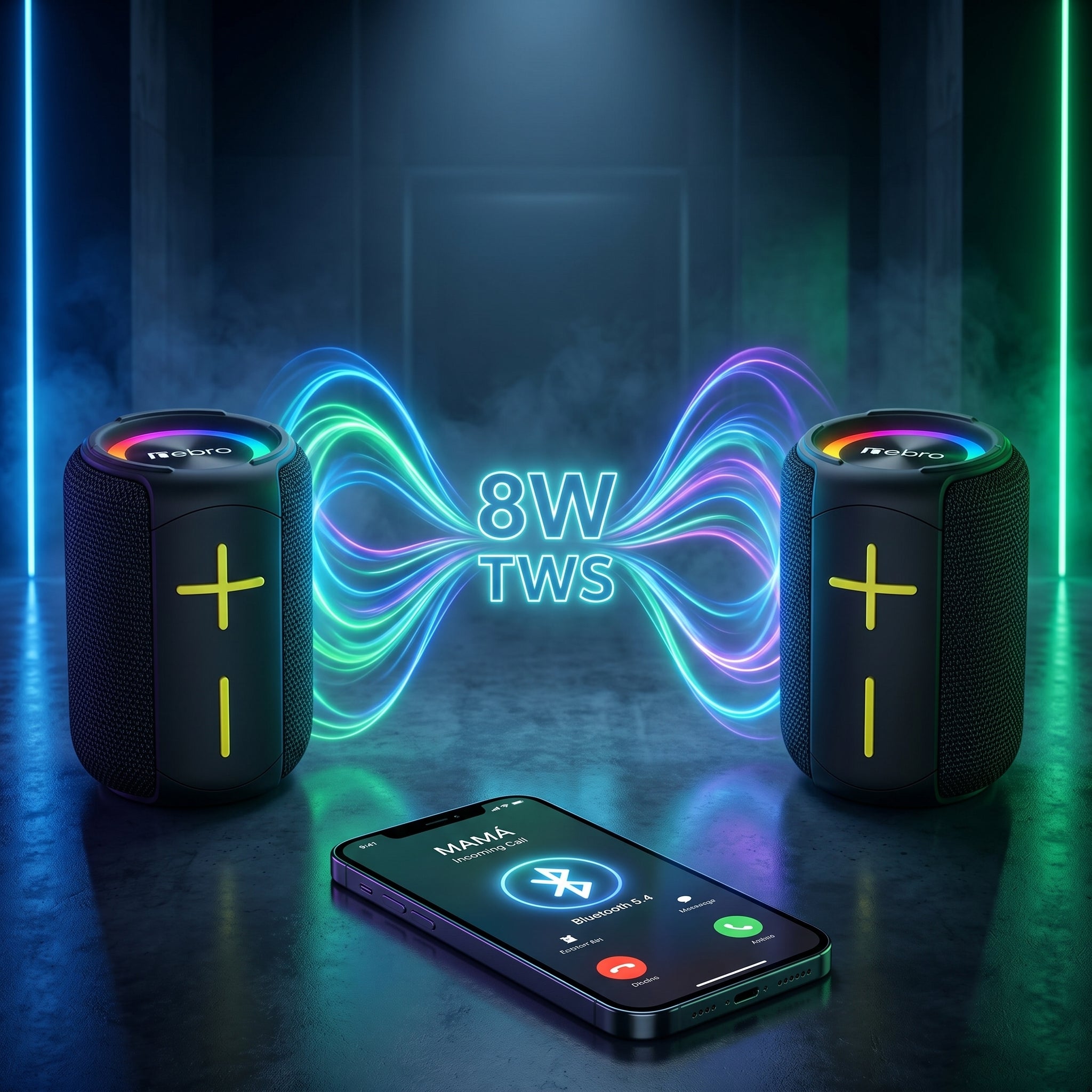 Bocina Bluetooth TWS NEBRO WG134 Bluetooth 54 8W