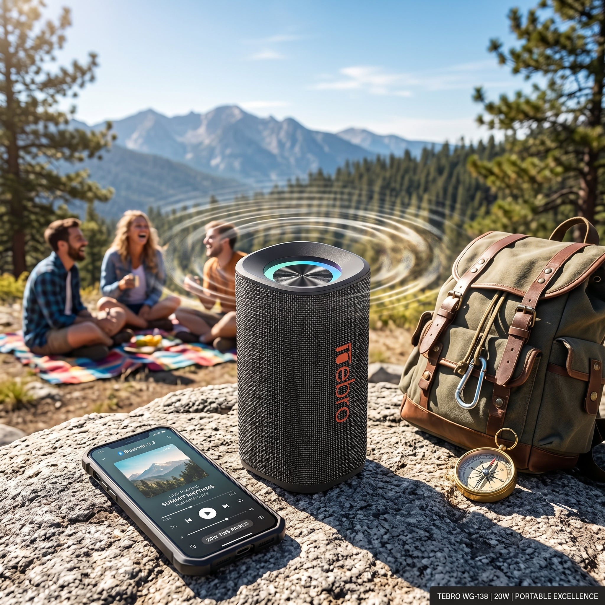 Bocina Bluetooth TWS NEBRO WG138 Bluetooth 53 20W