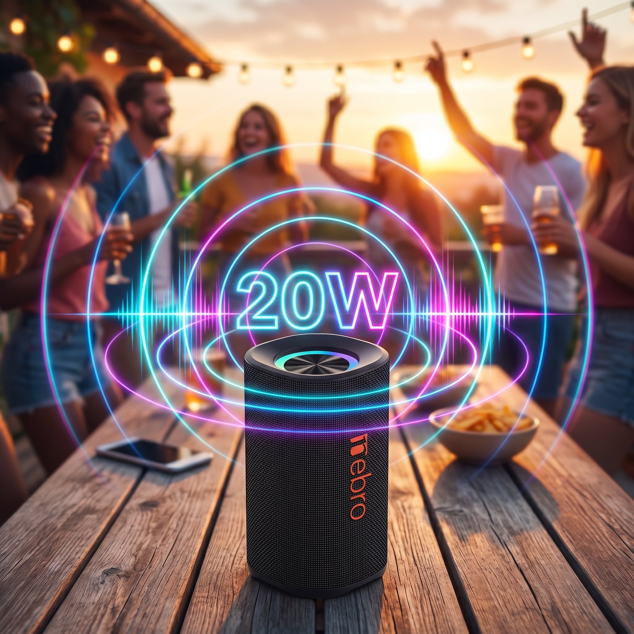 Bocina Bluetooth TWS NEBRO WG138 Bluetooth 53 20W