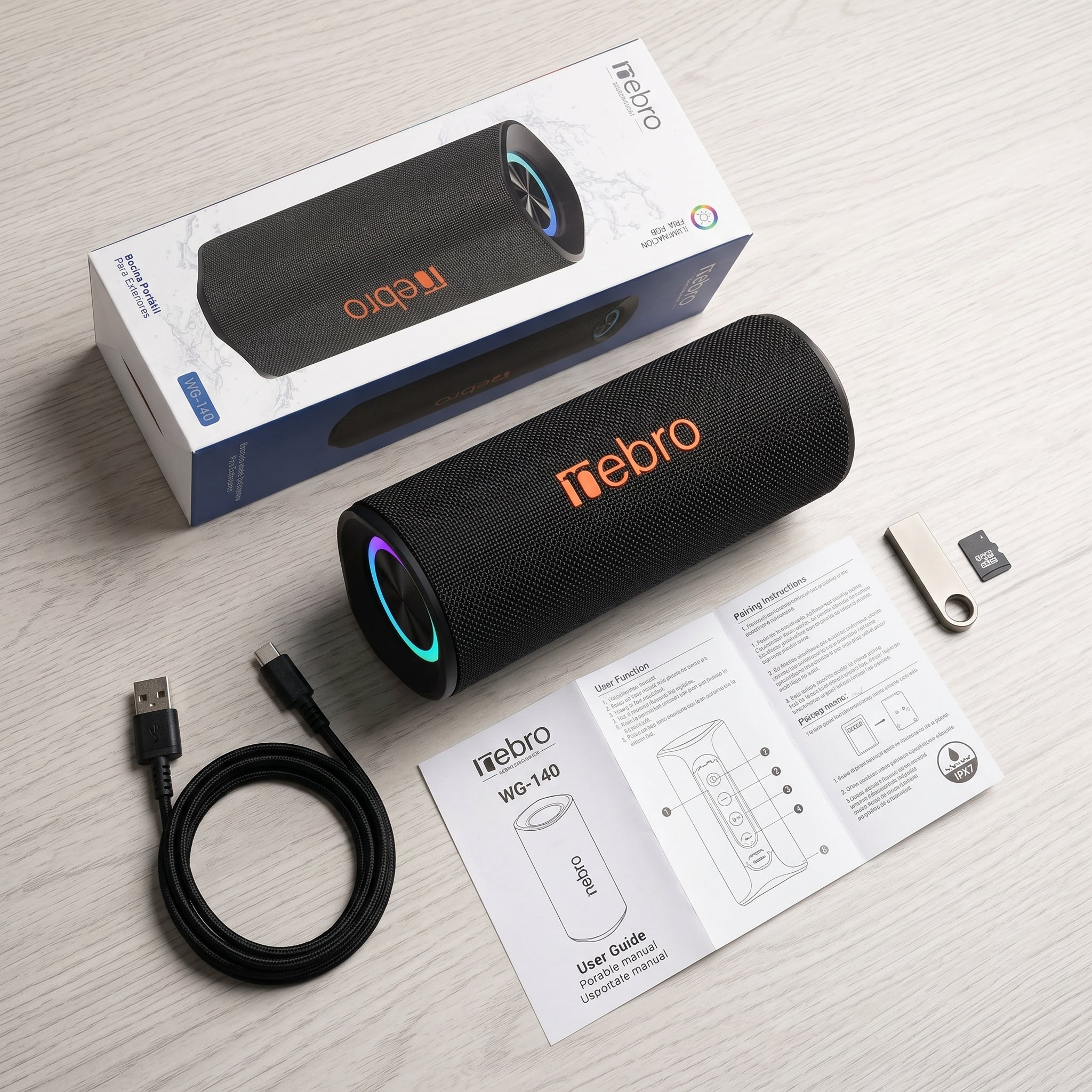 Bocina Bluetooth NEBRO WG140 Bluetooth 53 50W IPX4