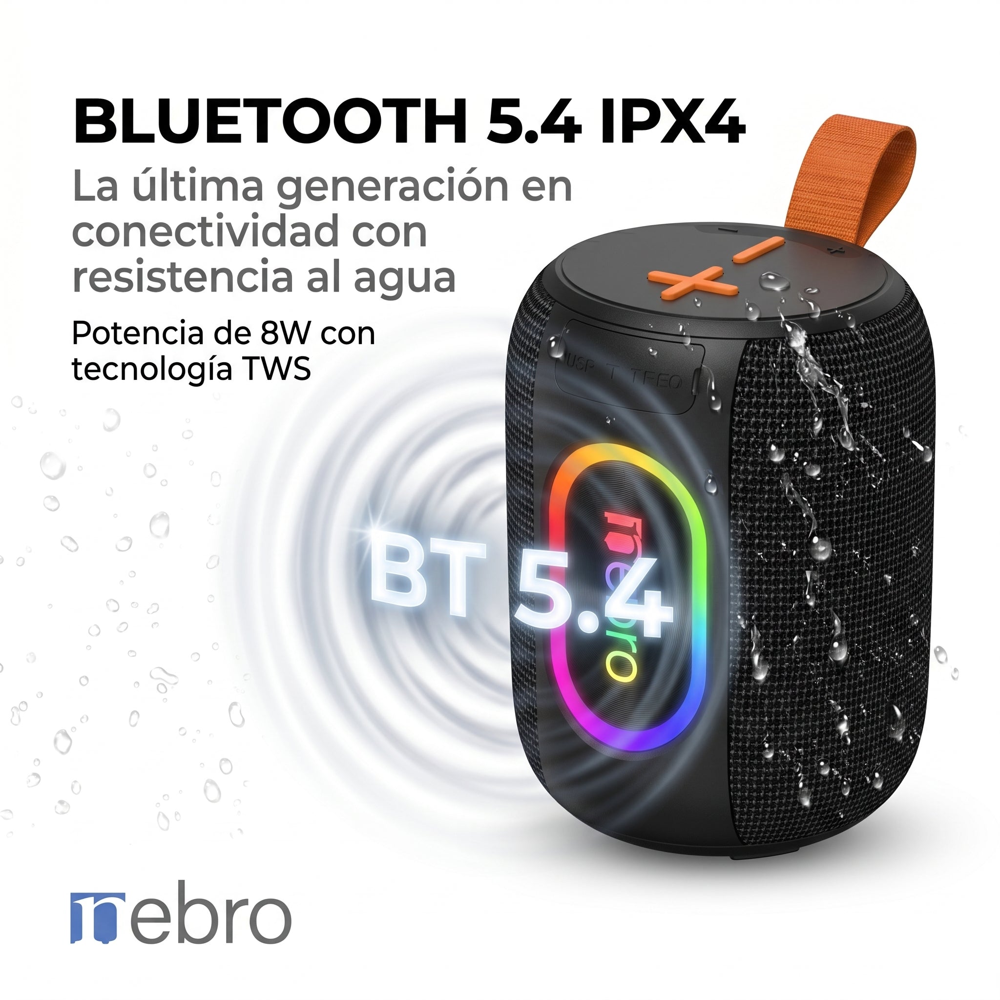 Bocina Bluetooth TWS NEBRO WG146 Bluetooth 54 8W IPX4