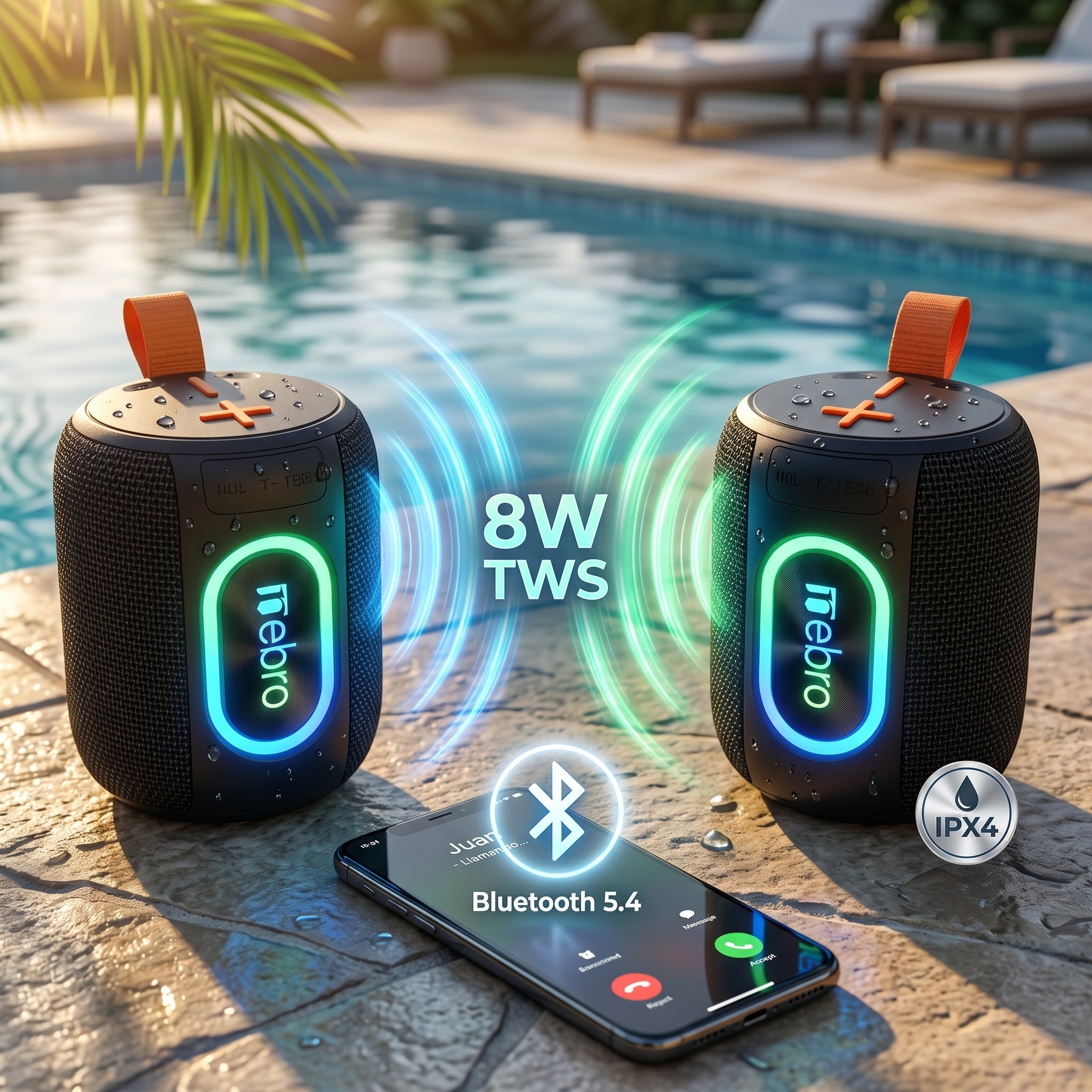 Bocina Bluetooth TWS NEBRO WG146 Bluetooth 54 8W IPX4