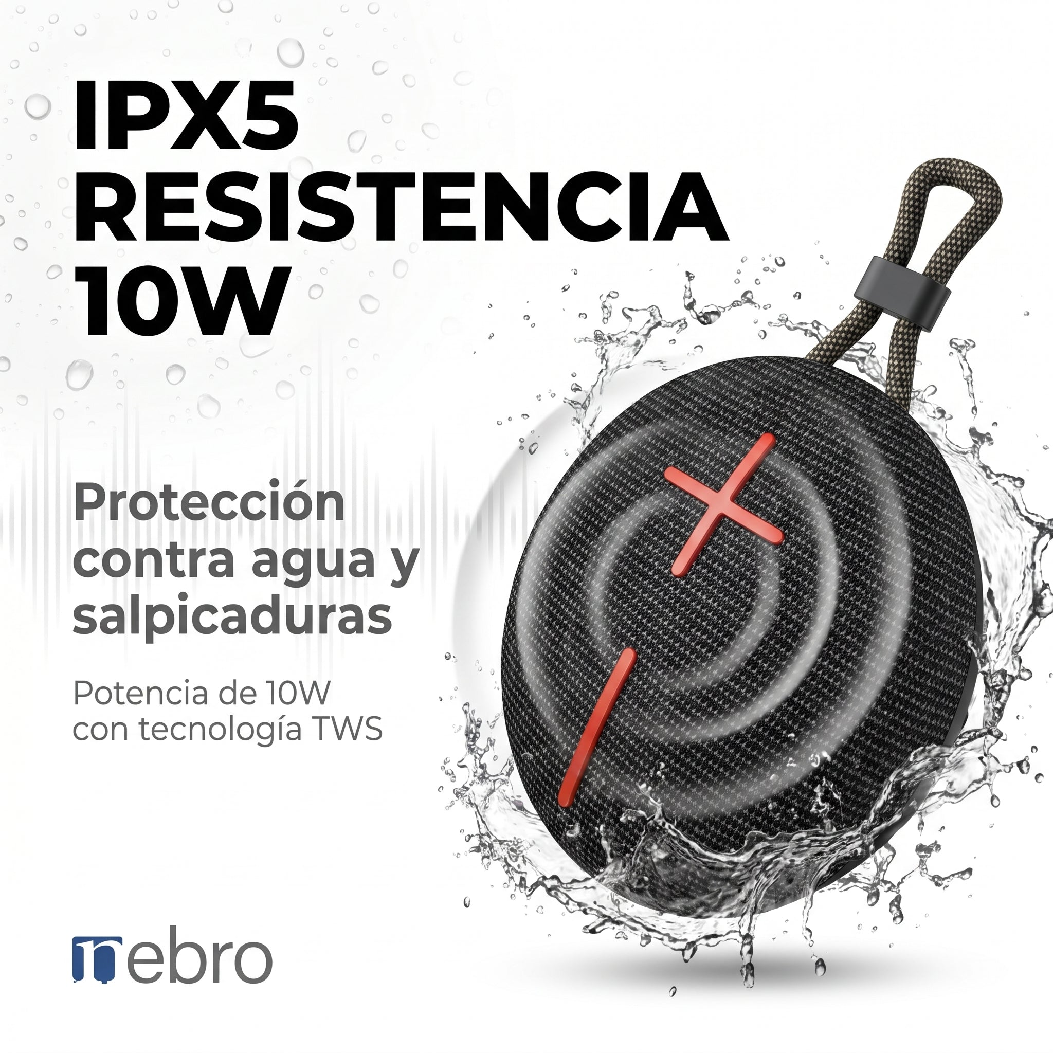 Bocina Bluetooth TWS NEBRO WG147 Bluetooth 53 10W IPX5