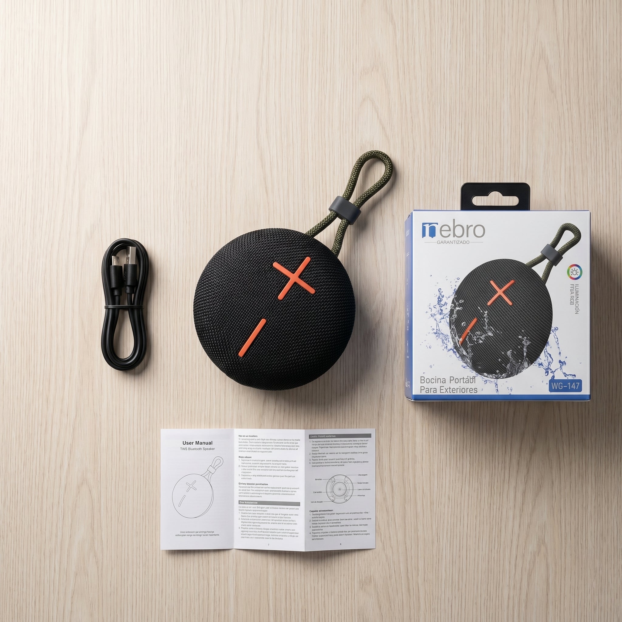Bocina Bluetooth TWS NEBRO WG147 Bluetooth 53 10W IPX5